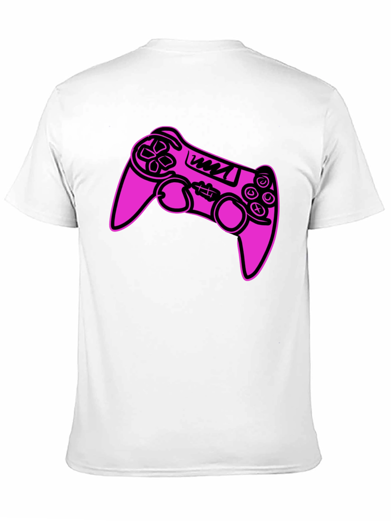 Gamer Controller Graphic Tee - Black Cotton