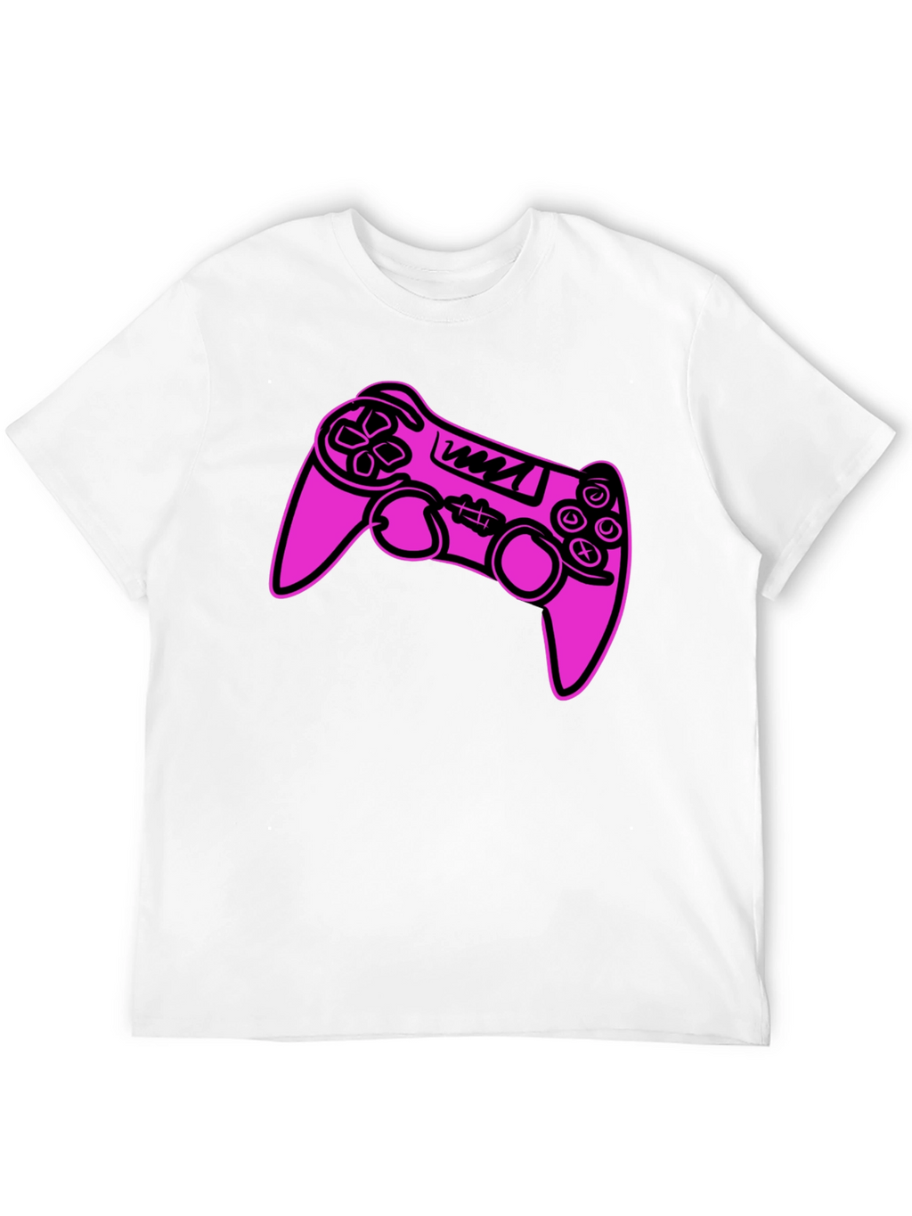 Gamer Controller Graphic Tee - Black Cotton