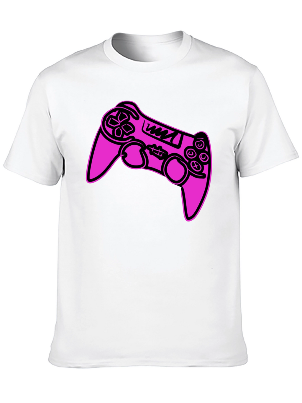 Gamer Controller Graphic Tee - Black Cotton