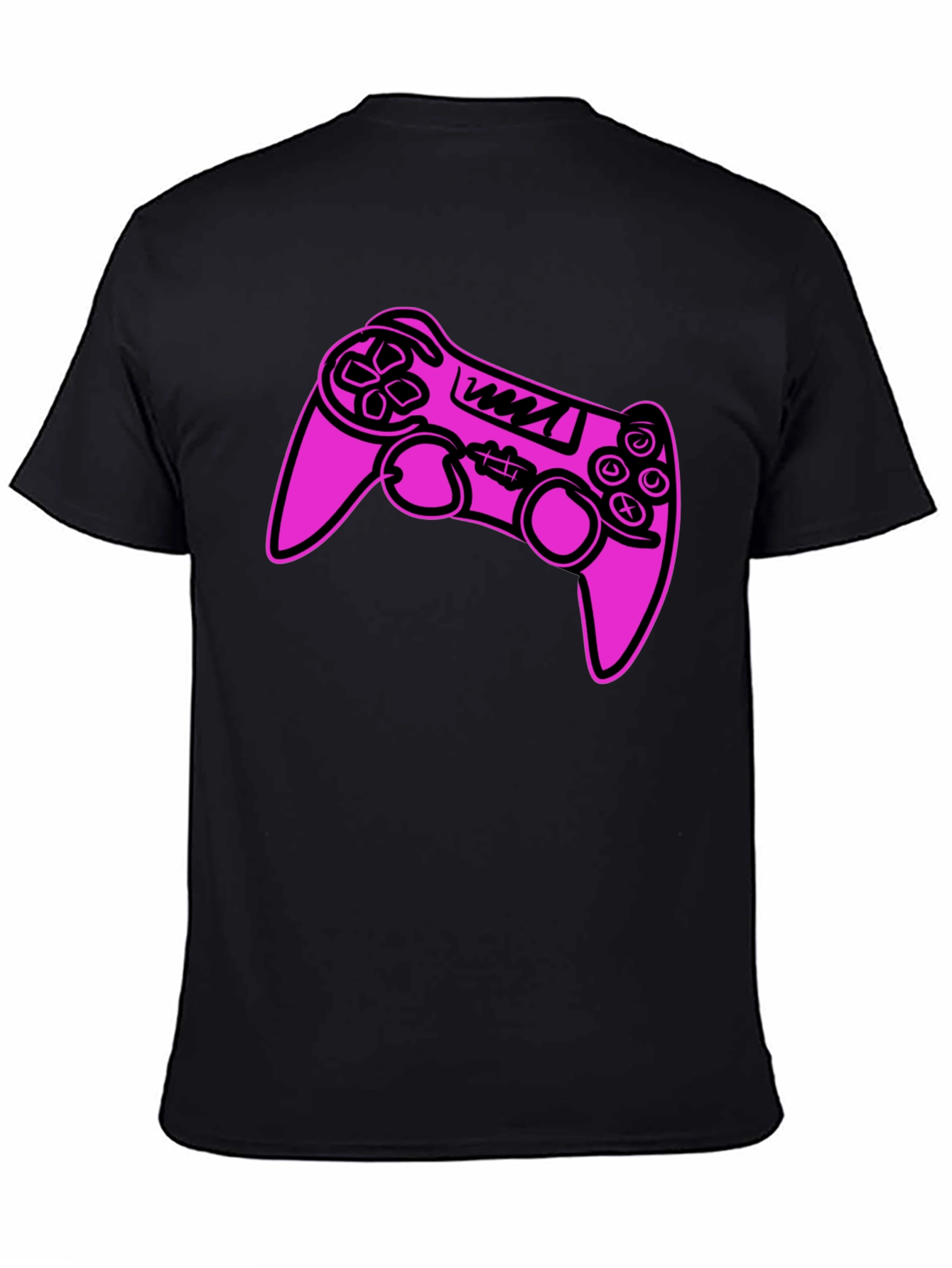 Gamer Controller Graphic Tee - Black Cotton