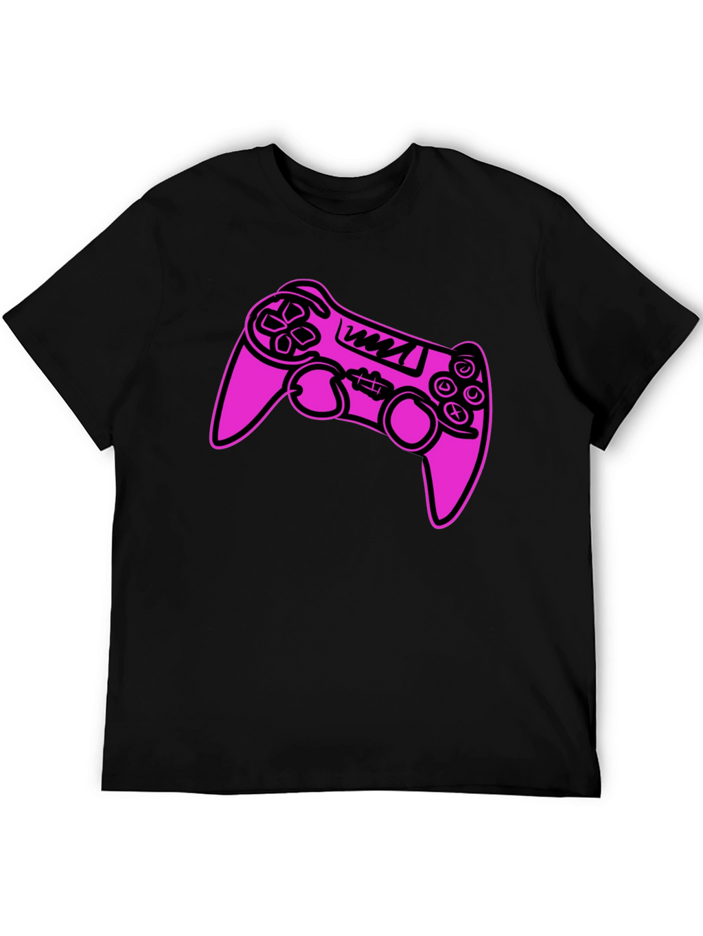 Gamer Controller Graphic Tee - Black Cotton