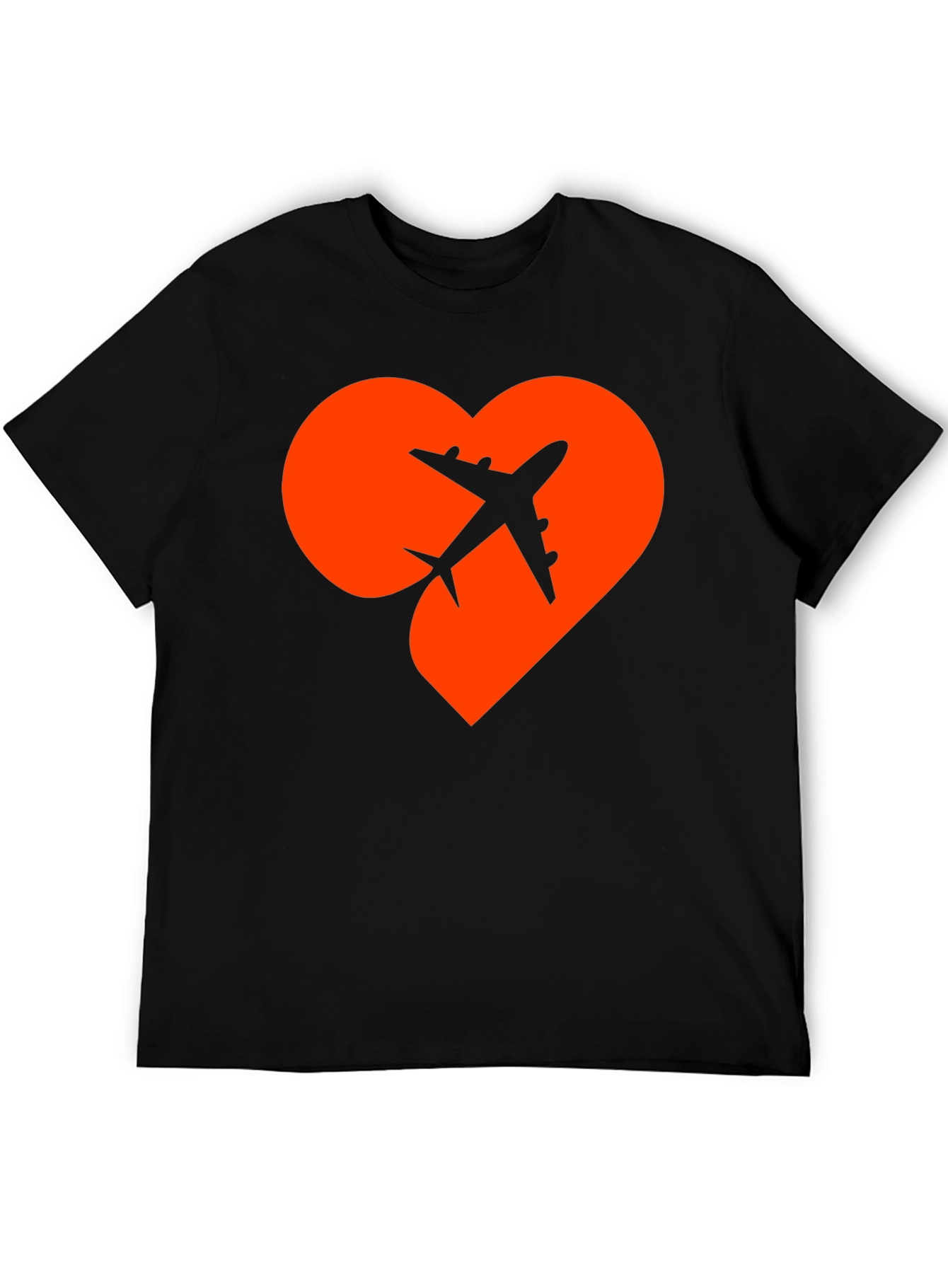 Airplane Heart Graphic Tee - Travel Lover Shirt
