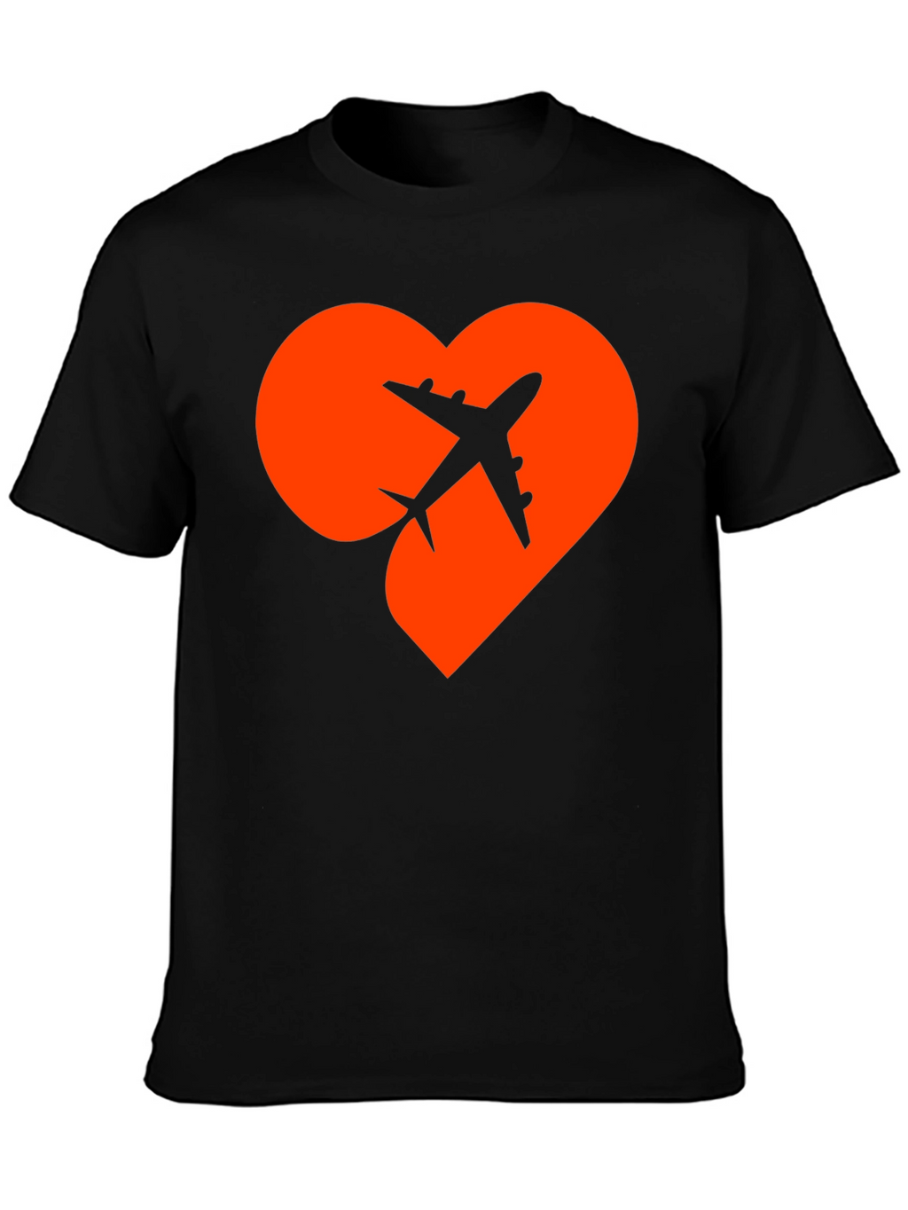 Airplane Heart Graphic Tee - Travel Lover Shirt