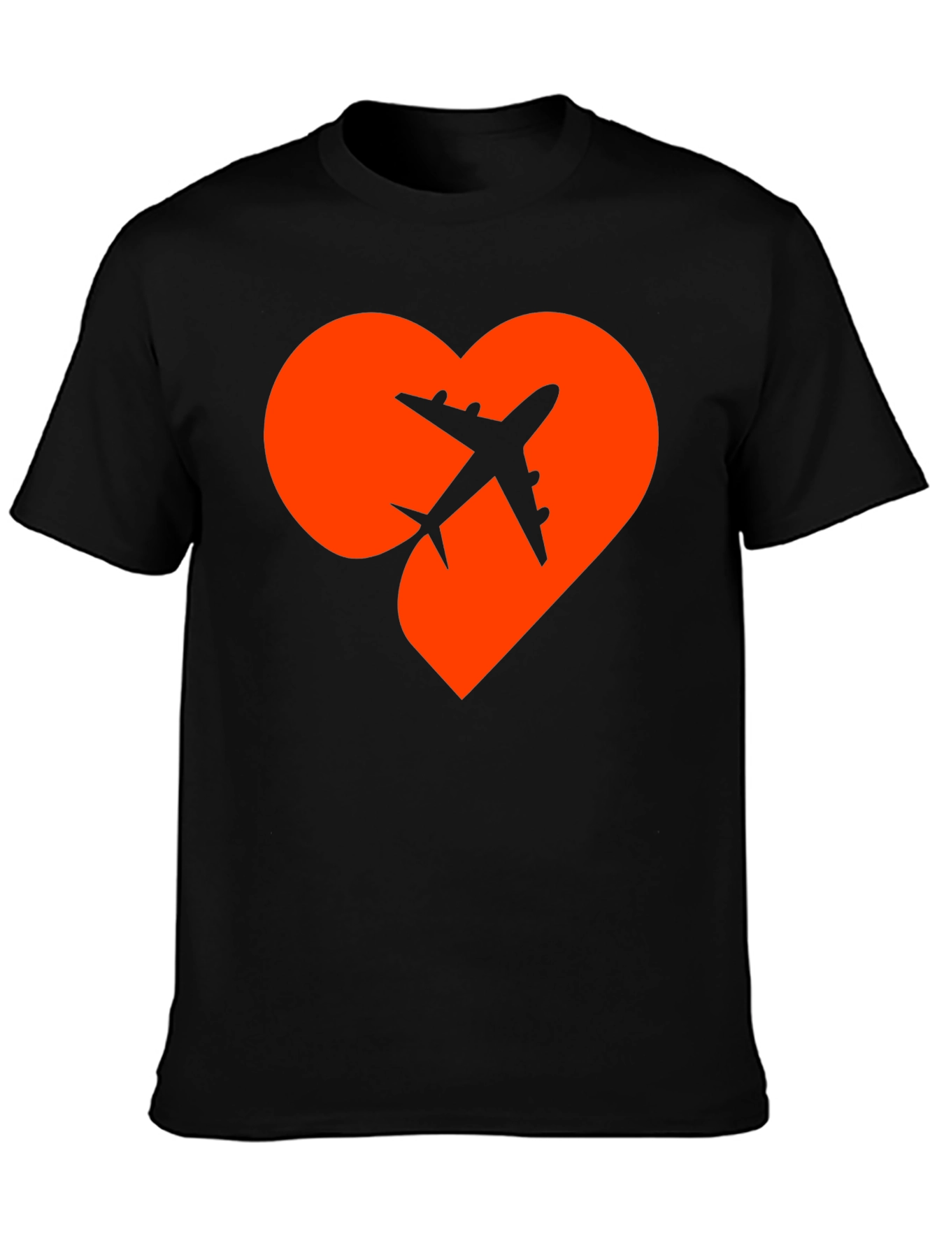 Airplane Heart Graphic Tee - Travel Lover Shirt