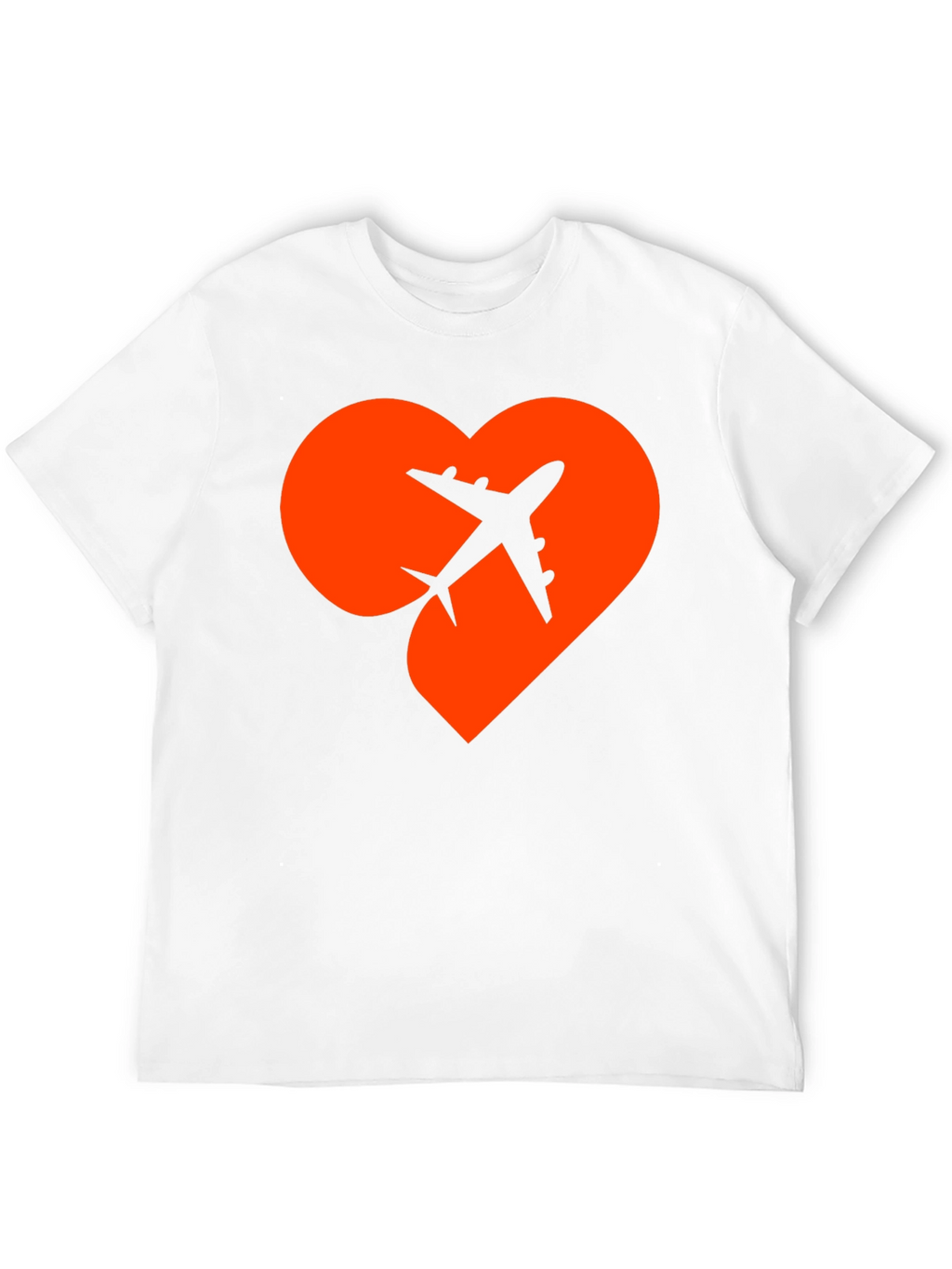 Airplane Heart Graphic Tee - Travel Lover Shirt