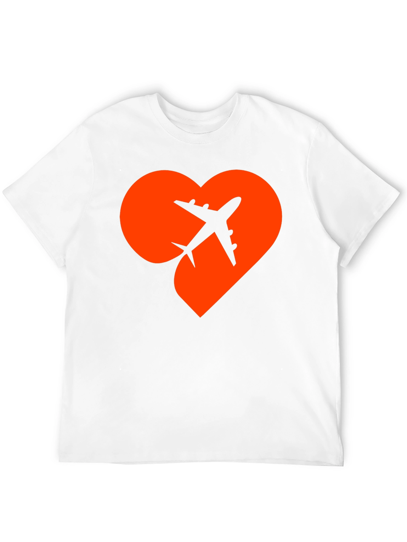 Airplane Heart Graphic Tee - Travel Lover Shirt