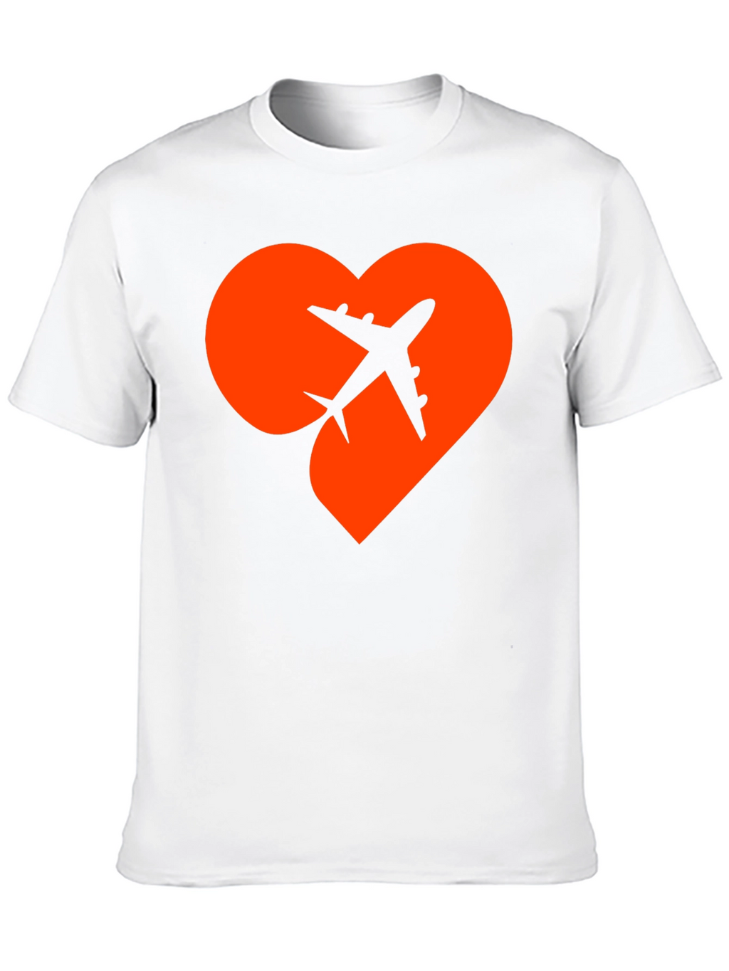 Airplane Heart Graphic Tee - Travel Lover Shirt