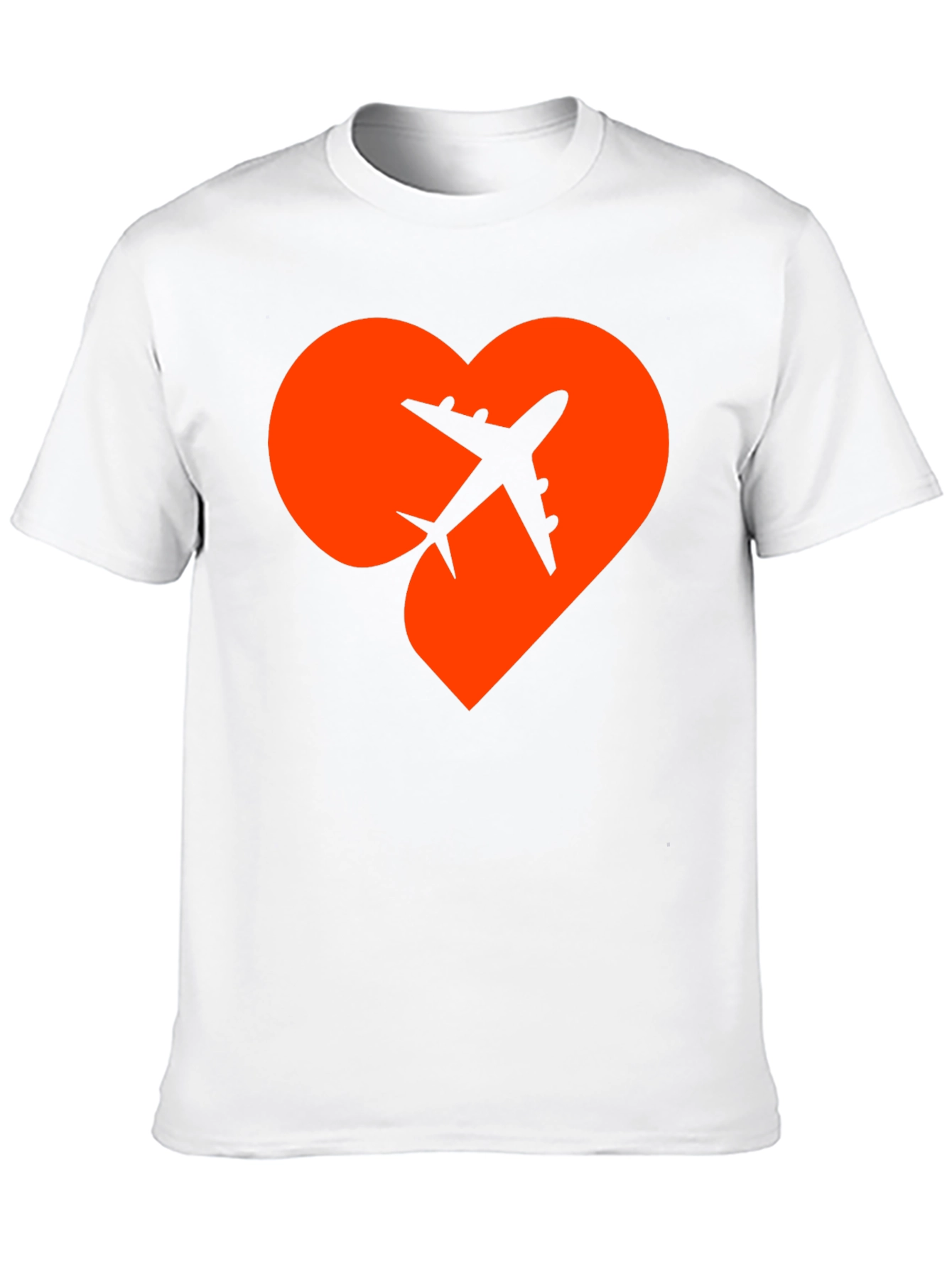 Airplane Heart Graphic Tee - Travel Lover Shirt