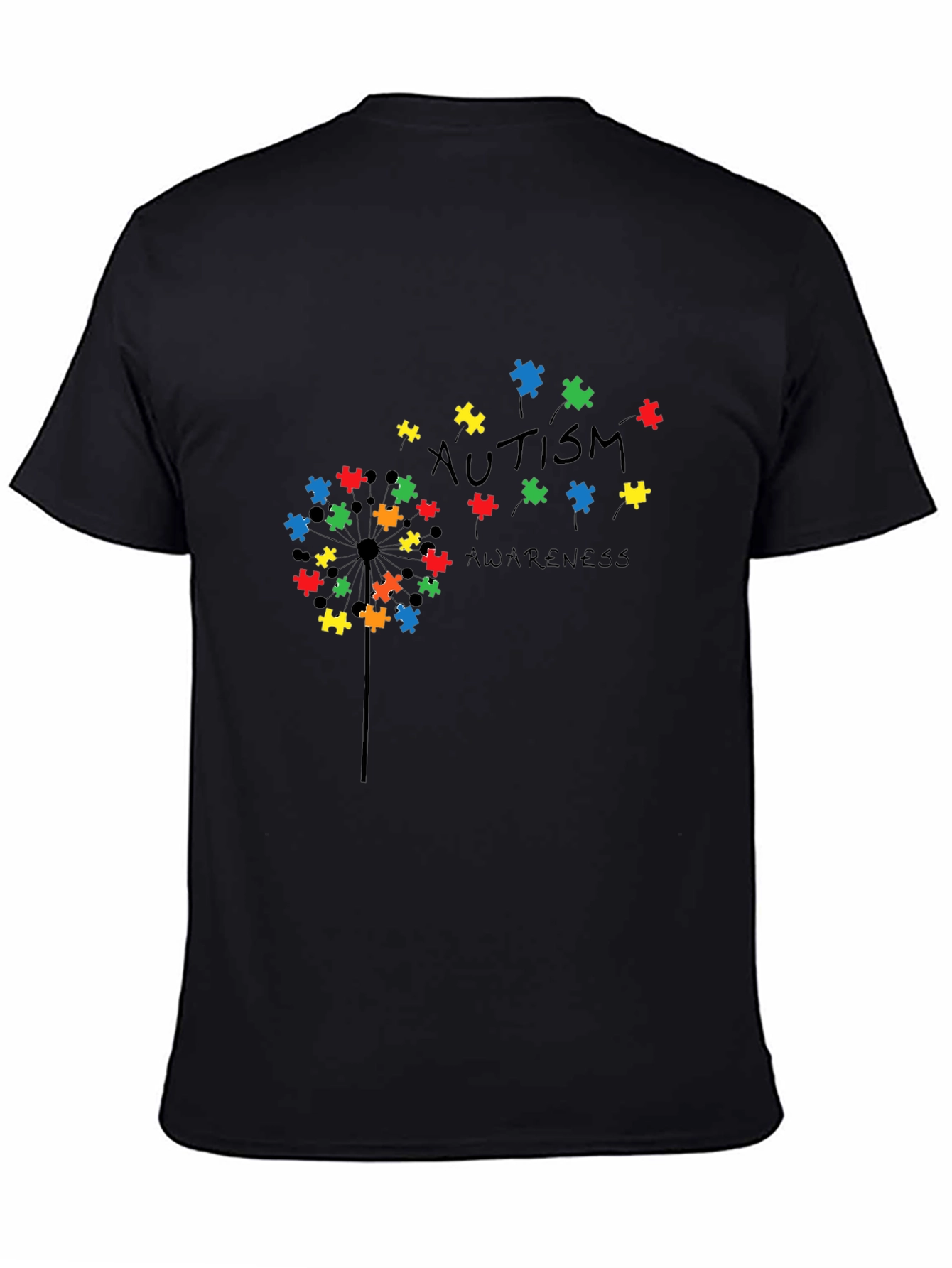 Autism Awareness Puzzle Piece Dandelion T-Shirt