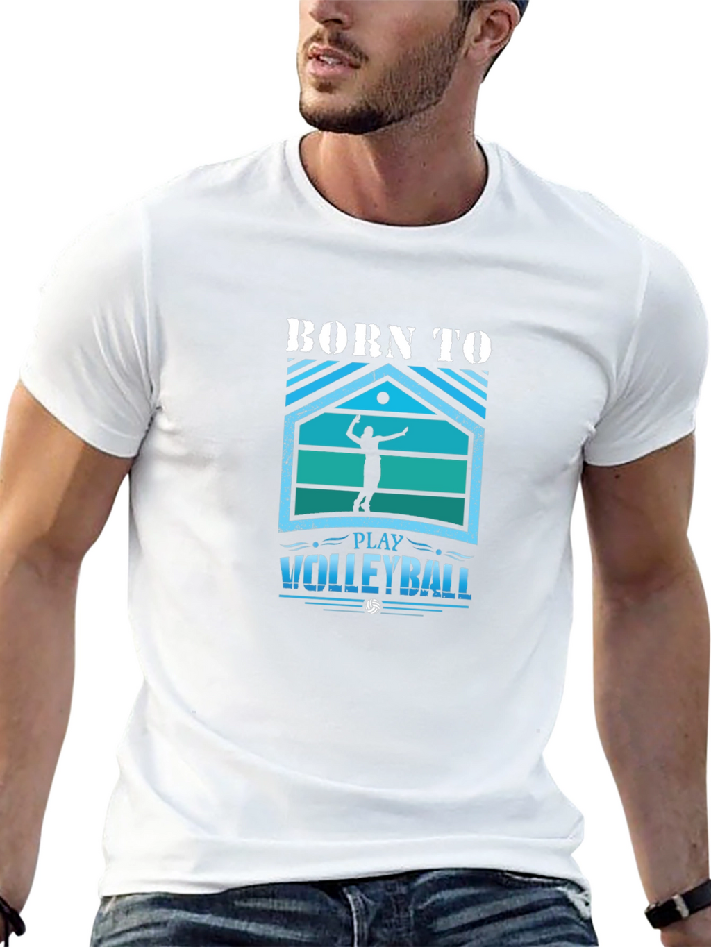 Born to Play Volleyball Graphic T-Shirt