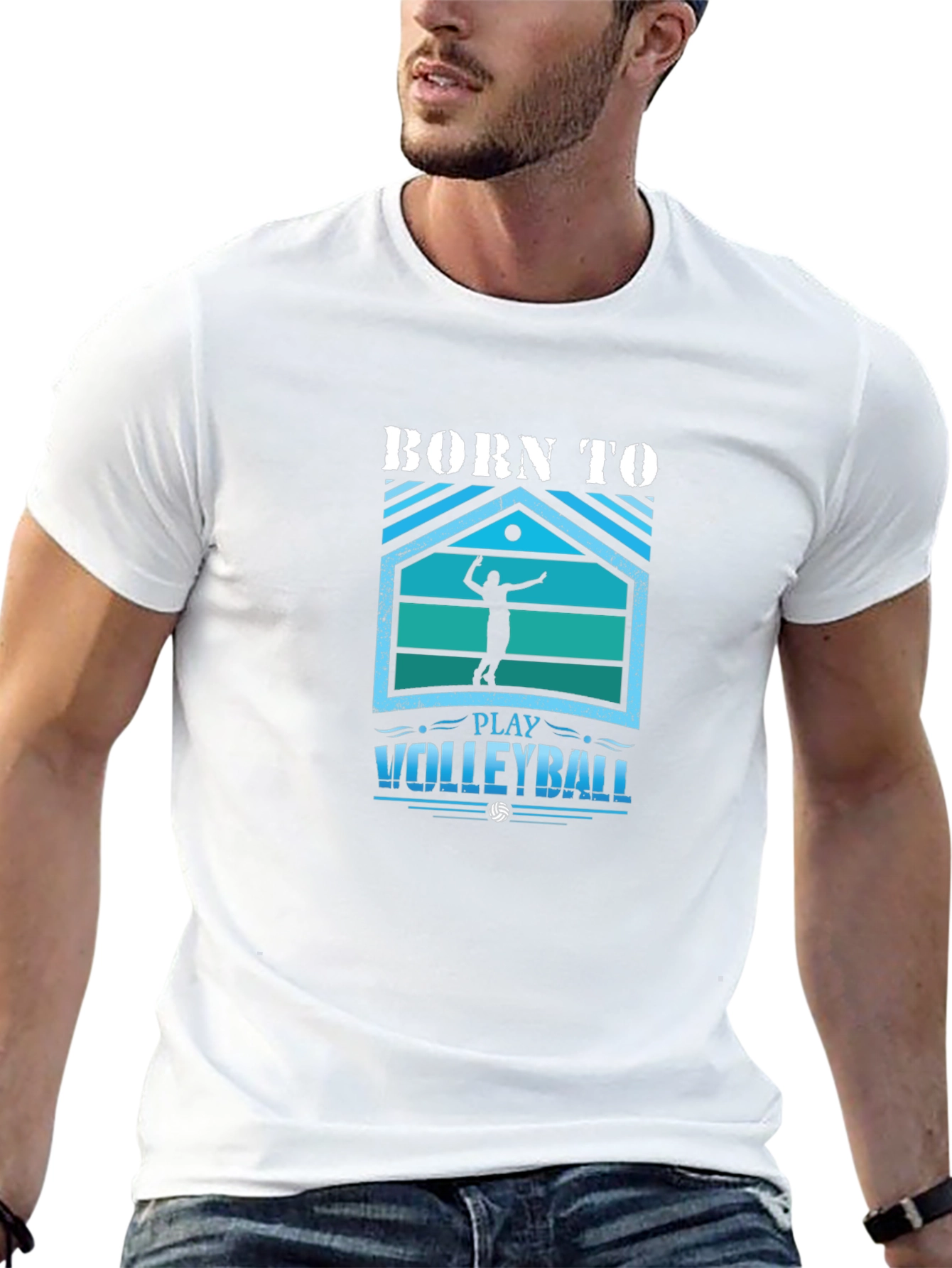 Born to Play Volleyball Graphic T-Shirt