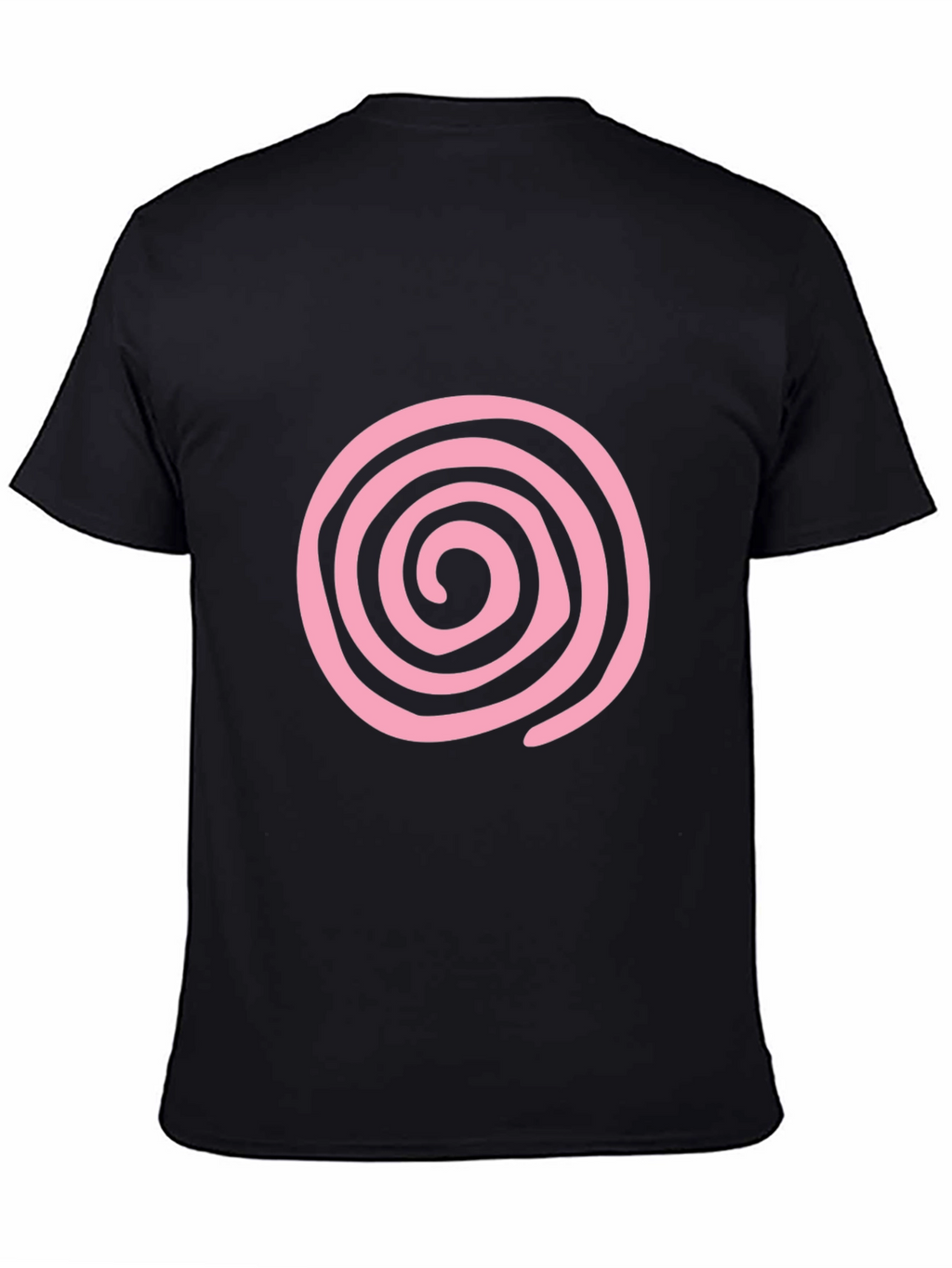 Pink Swirl Graphic Black T-Shirt