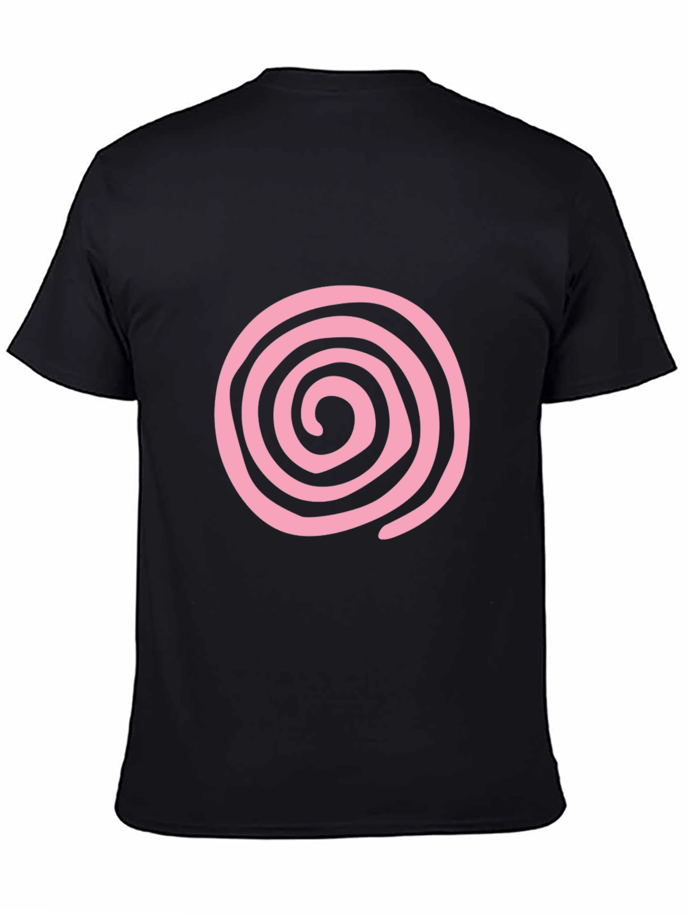 Pink Swirl Graphic Black T-Shirt