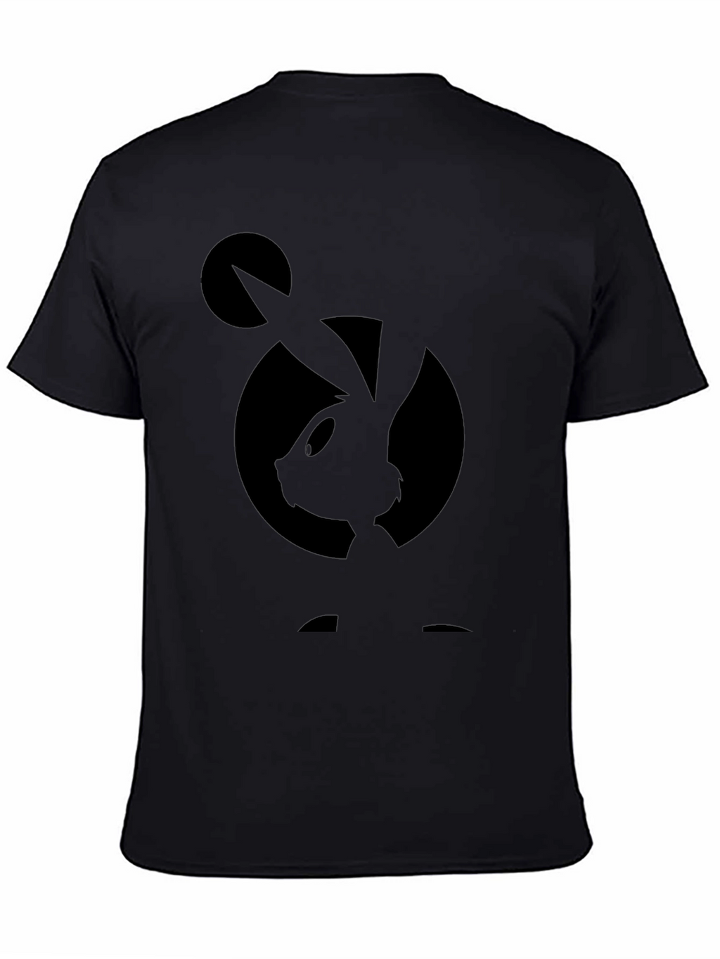 Black Bugs Bunny Silhouette Graphic T-Shirt