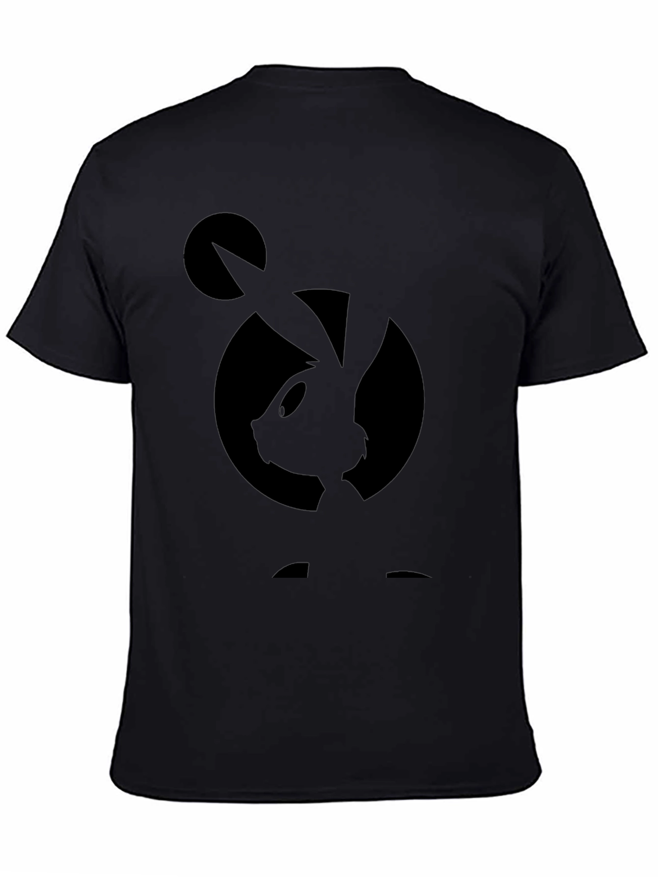 Black Bugs Bunny Silhouette Graphic T-Shirt