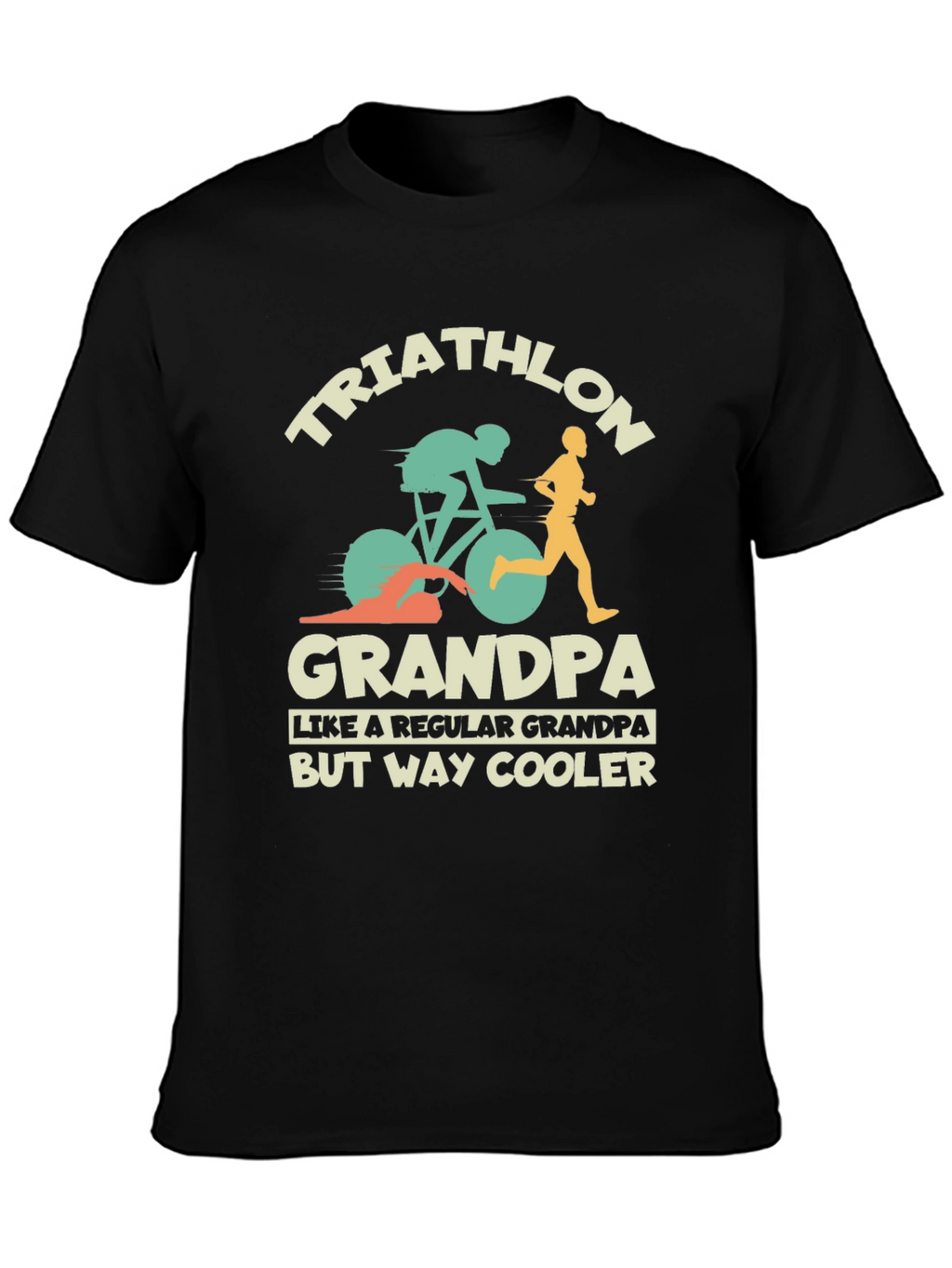 Triathlon Grandpa T-Shirt - Cool Grandfather Tee