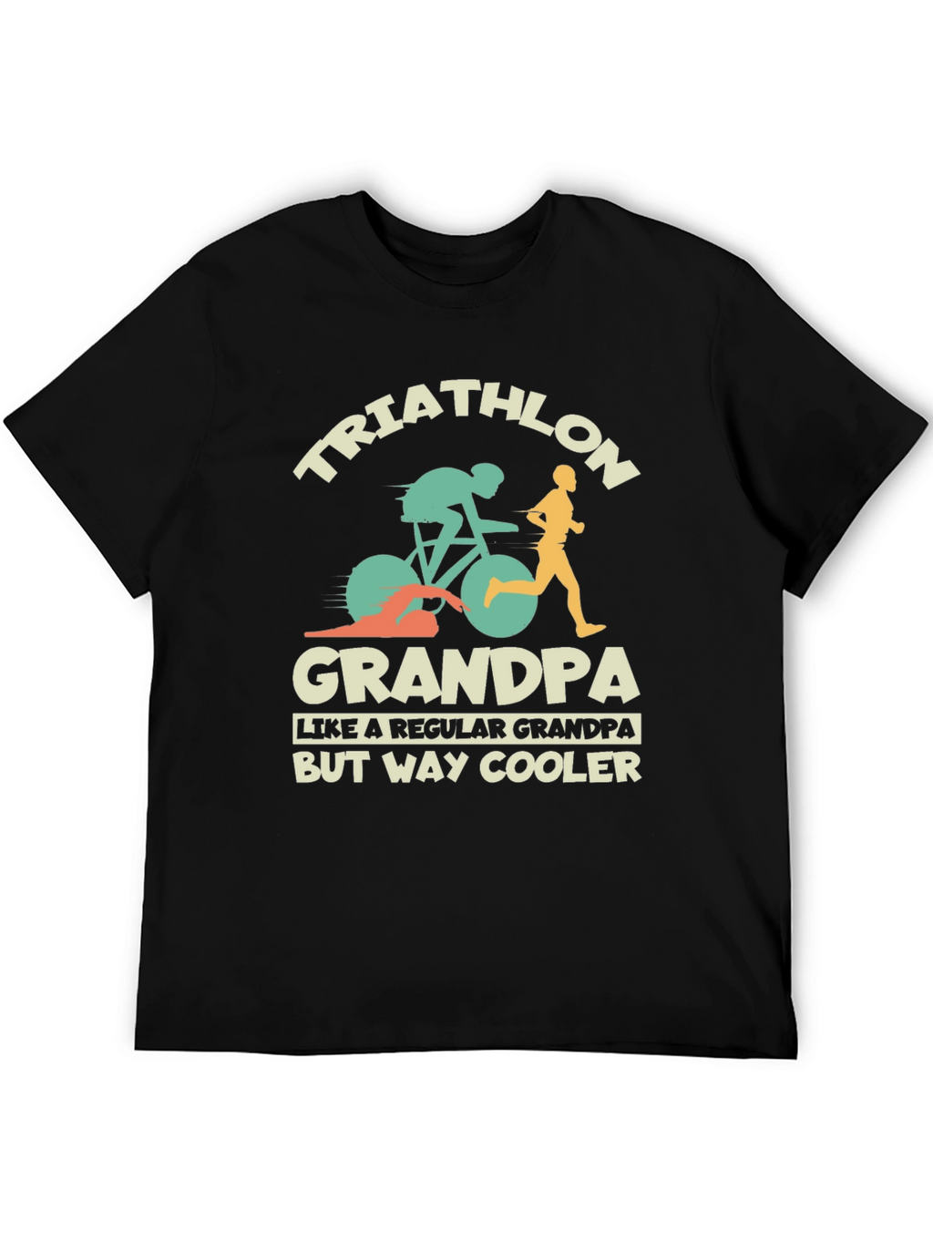 Triathlon Grandpa T-Shirt - Cool Grandfather Tee