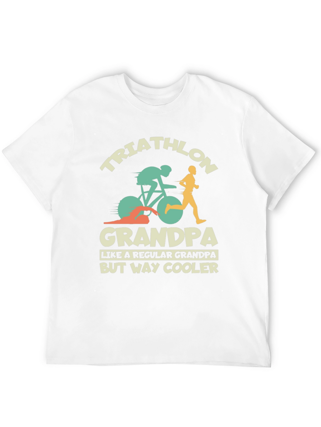 Triathlon Grandpa T-Shirt - Cool Grandfather Tee
