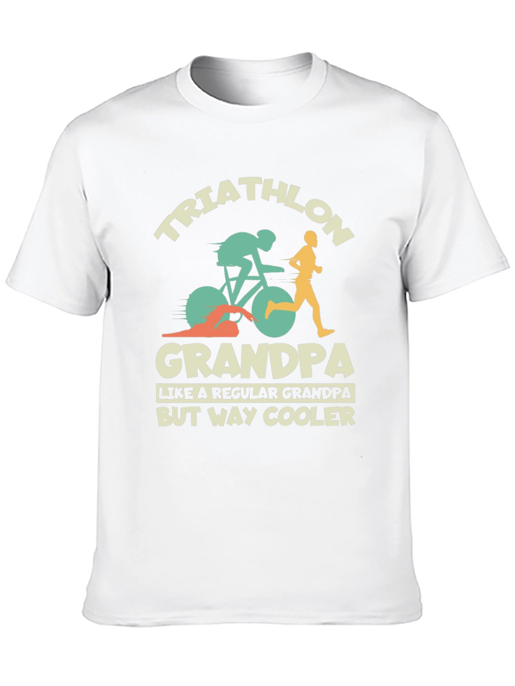 Triathlon Grandpa T-Shirt - Cool Grandfather Tee