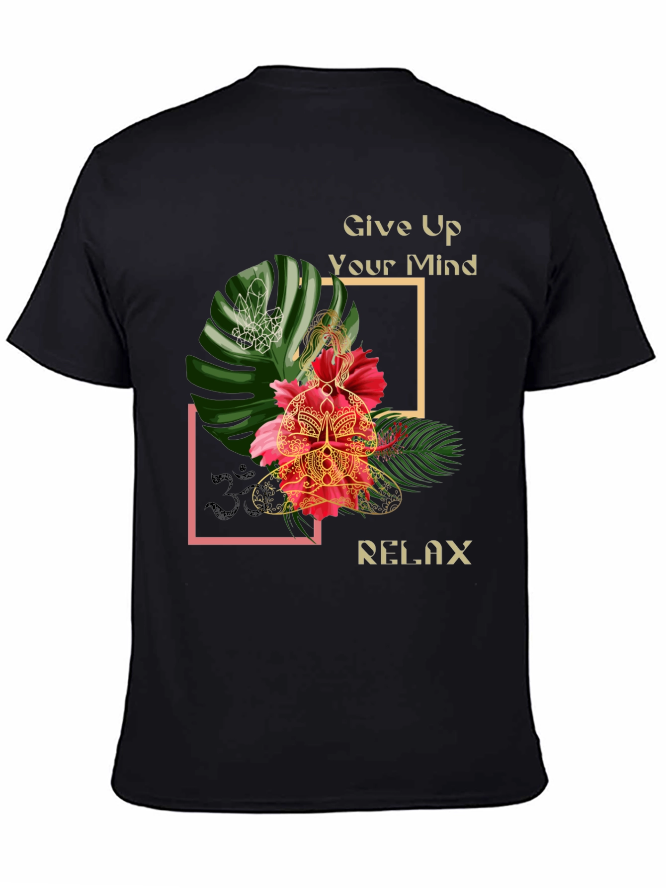 Relax Mind T-Shirt - Floral Meditation Tee