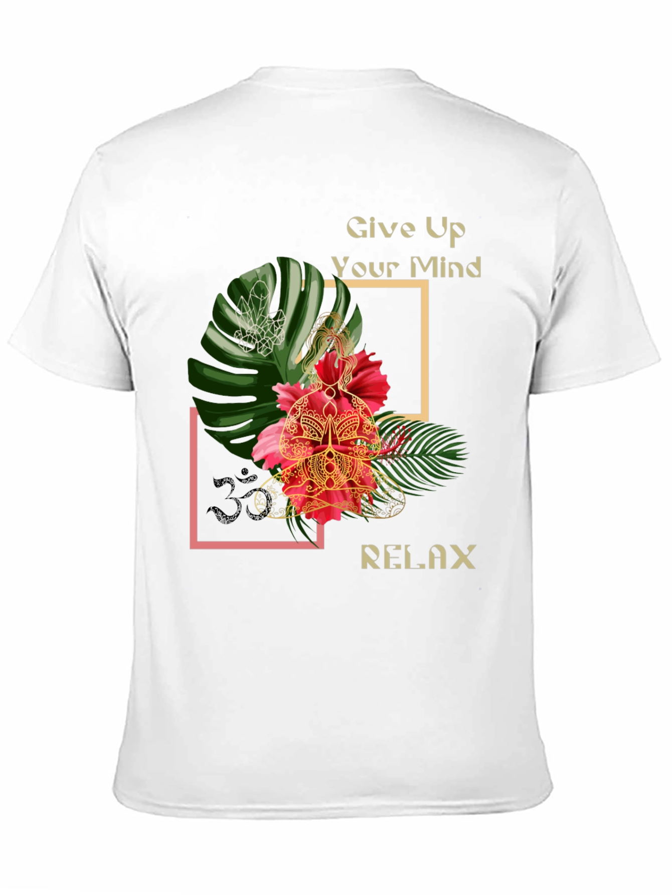 Relax Mind T-Shirt - Floral Meditation Tee