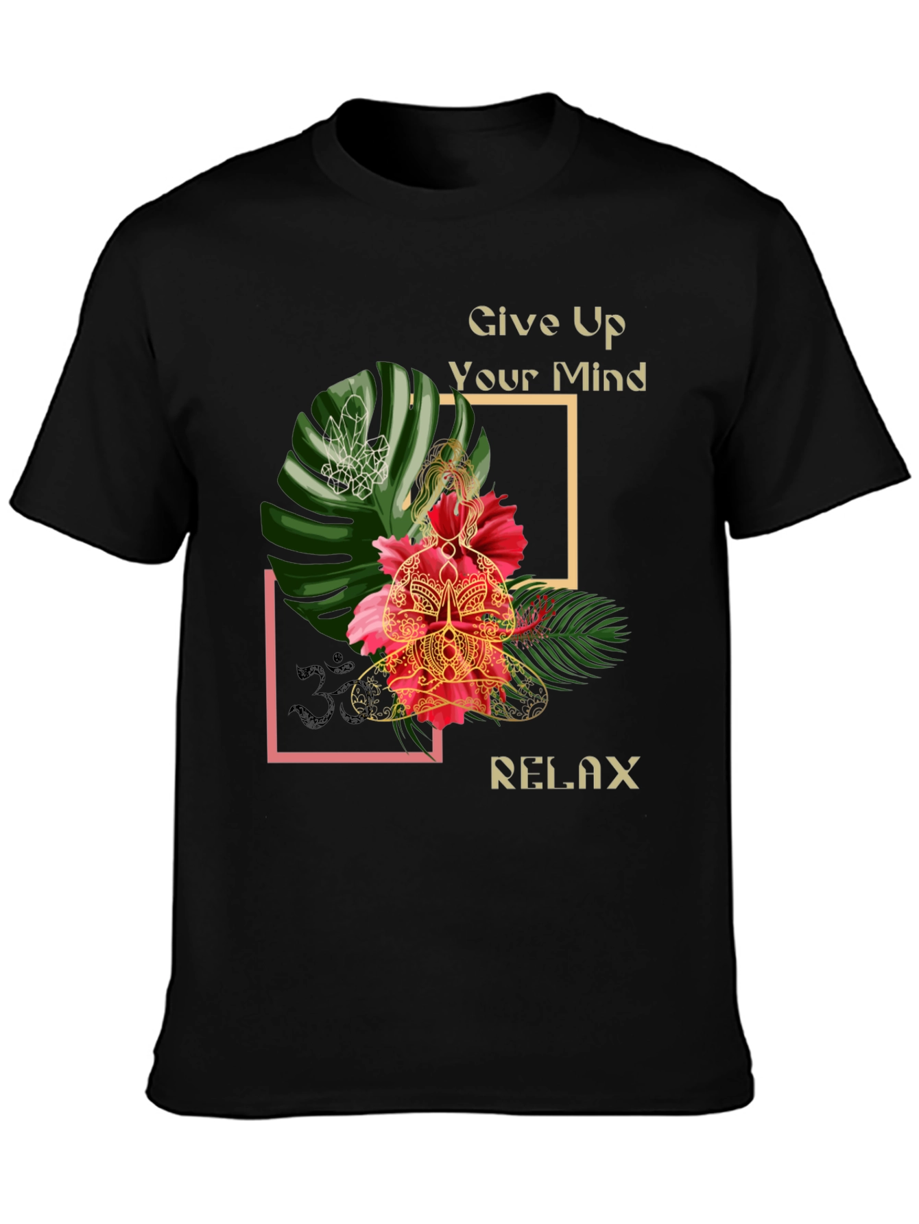 Relax Mind T-Shirt - Floral Meditation Tee