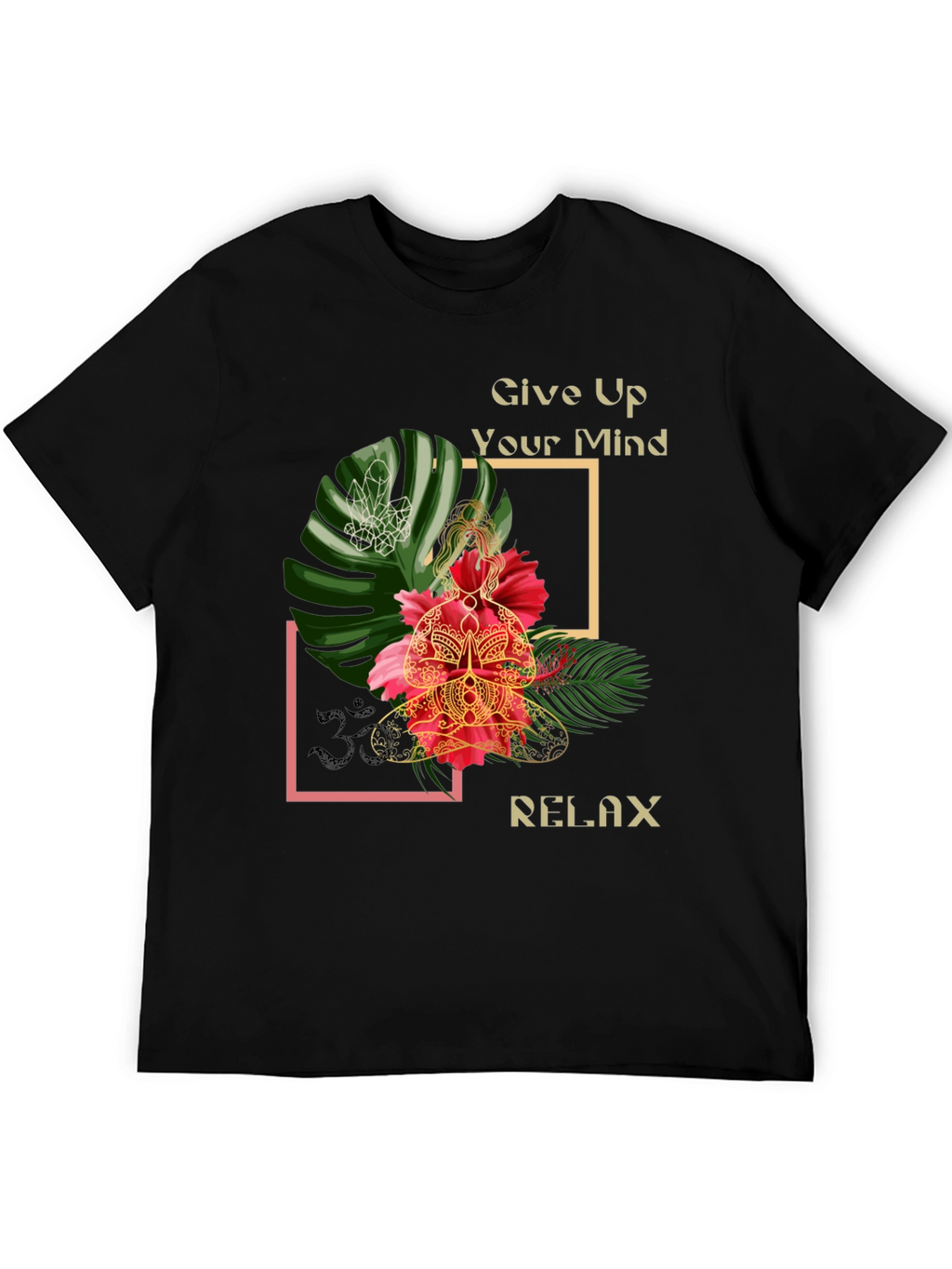 Relax Mind T-Shirt - Floral Meditation Tee