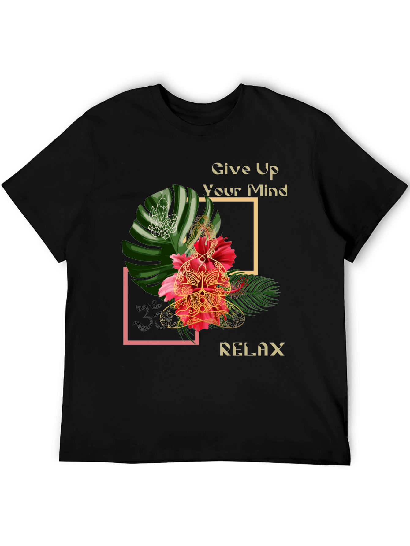 Relax Mind T-Shirt - Floral Meditation Tee