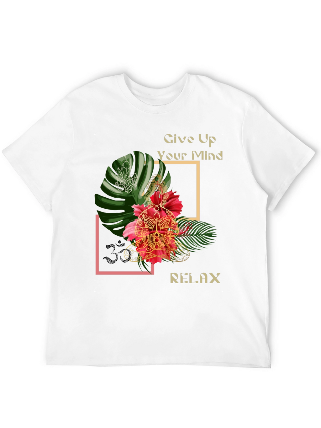 Relax Mind T-Shirt - Floral Meditation Tee