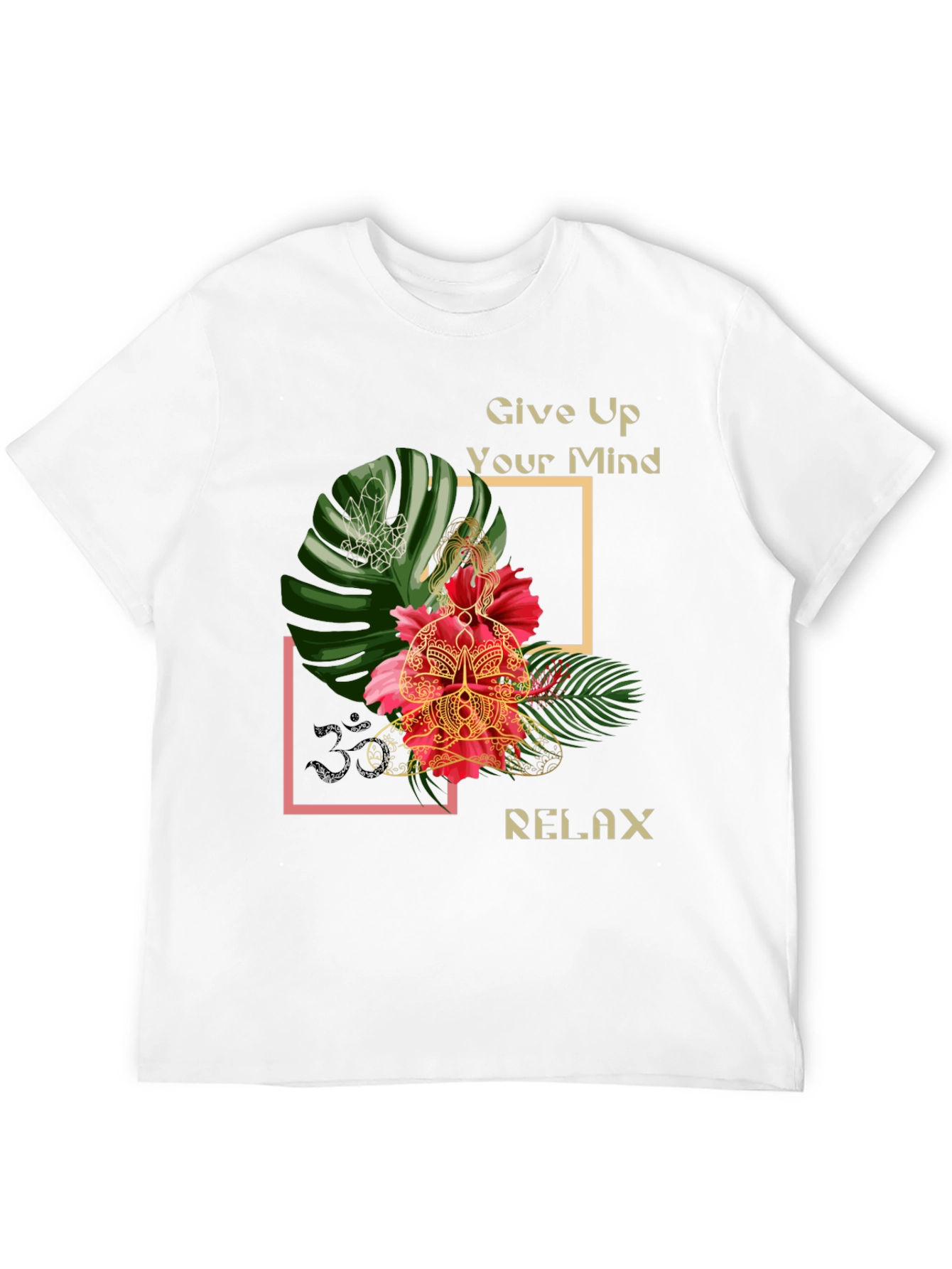Relax Mind T-Shirt - Floral Meditation Tee
