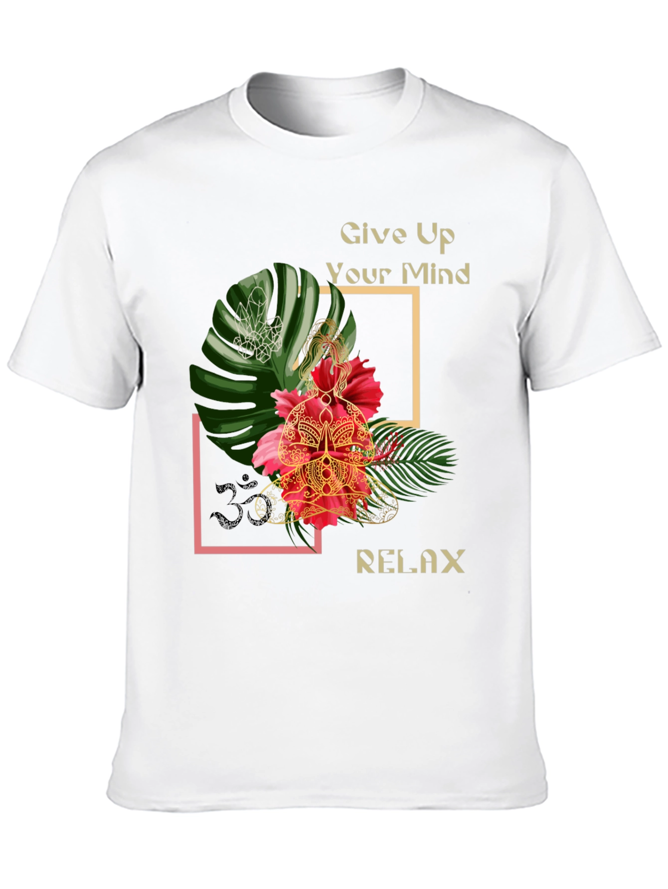 Relax Mind T-Shirt - Floral Meditation Tee