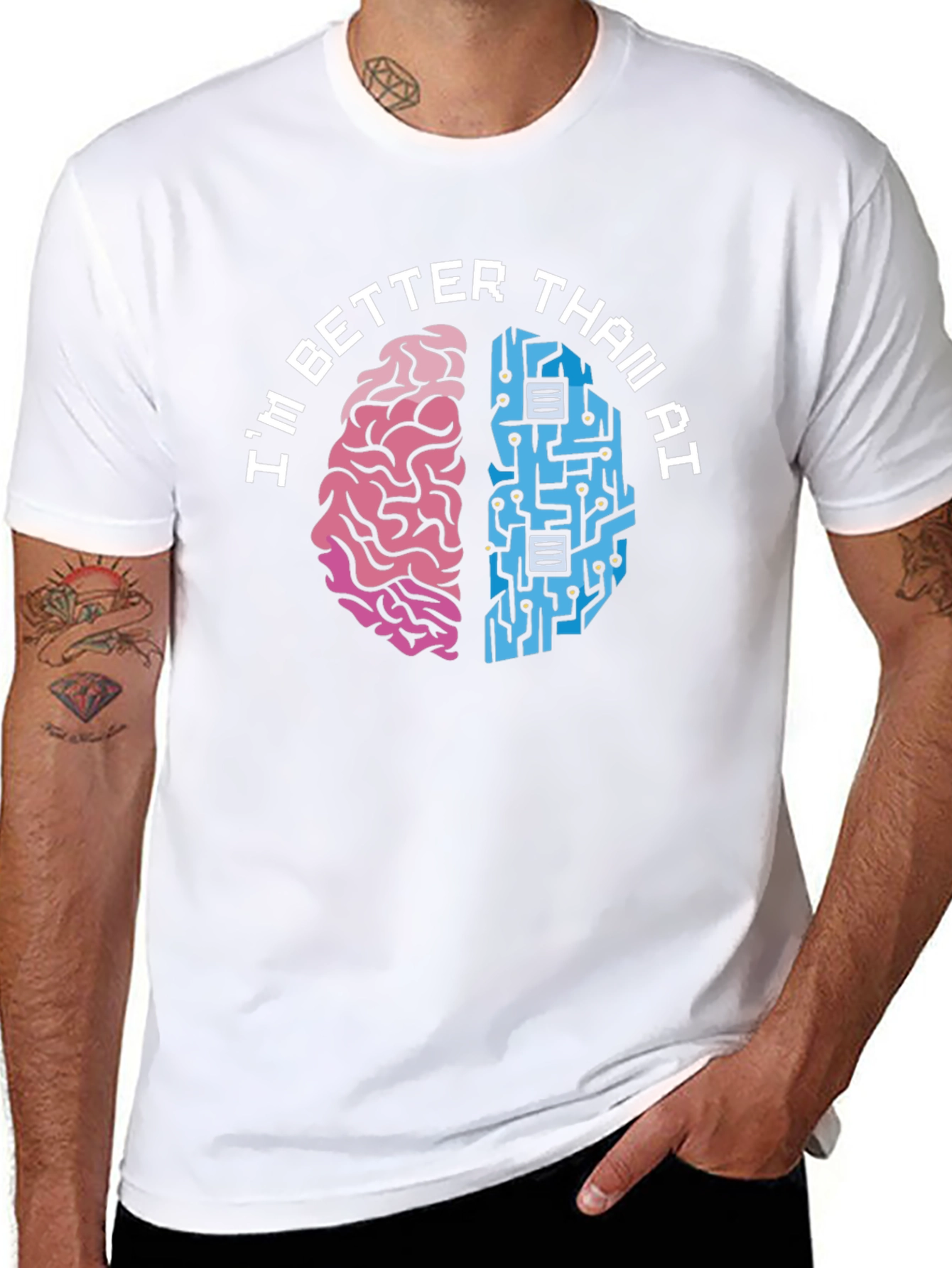 Im Better Than AI T-Shirt - Human vs. Machine Funny Tee