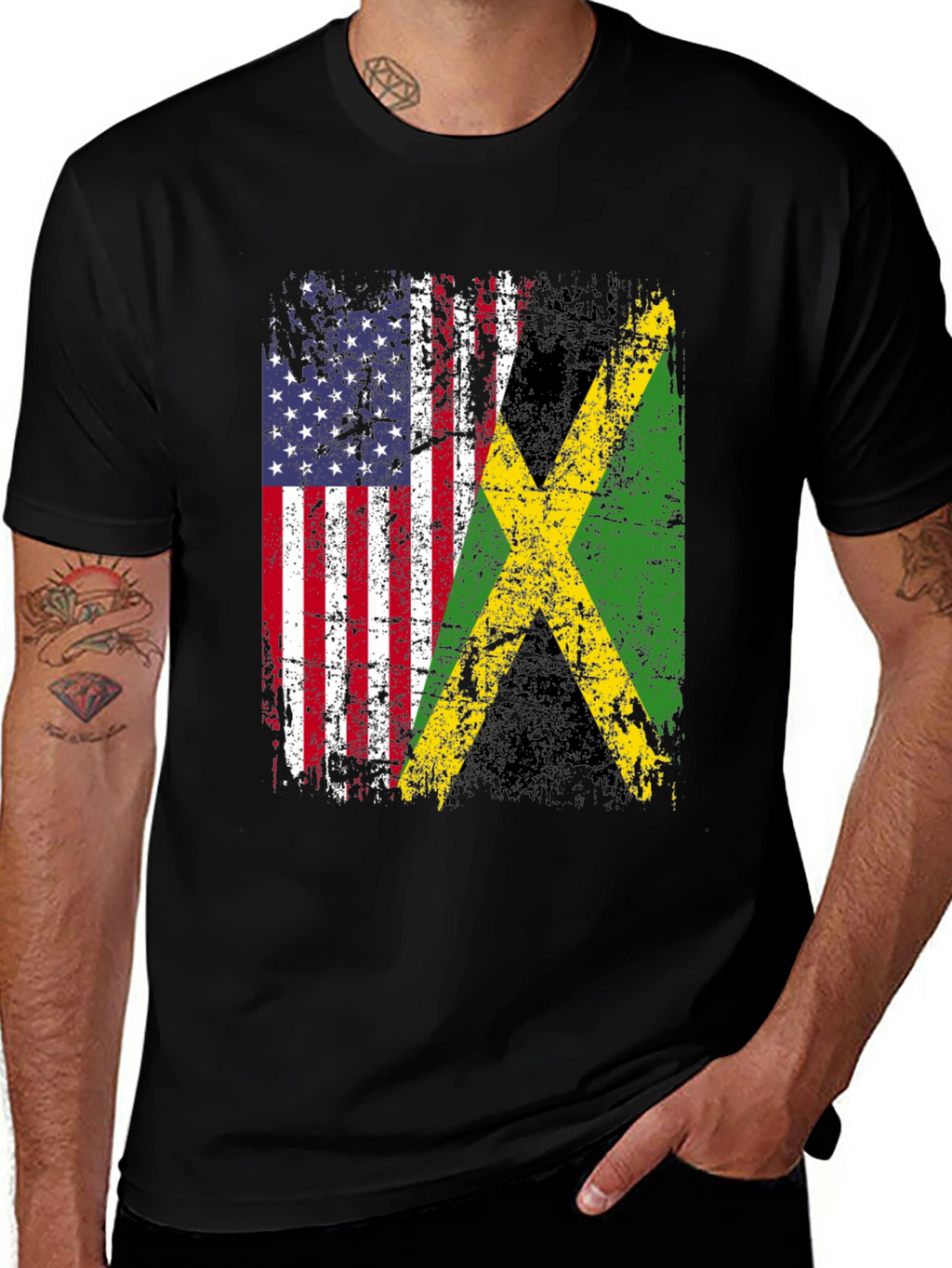 USA Jamaica Flag T-Shirt