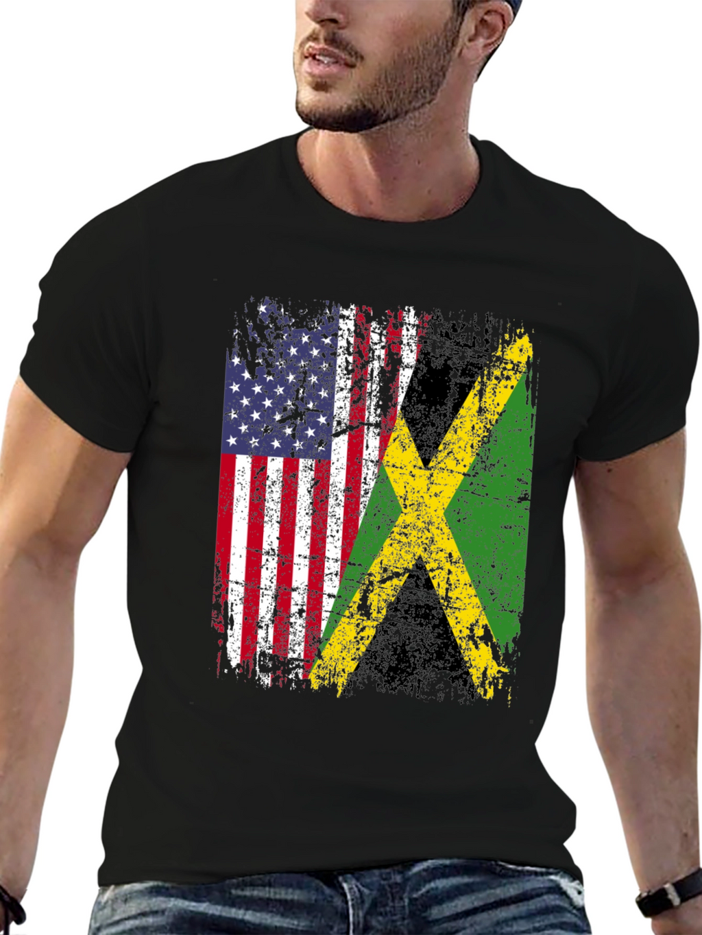 USA Jamaica Flag T-Shirt
