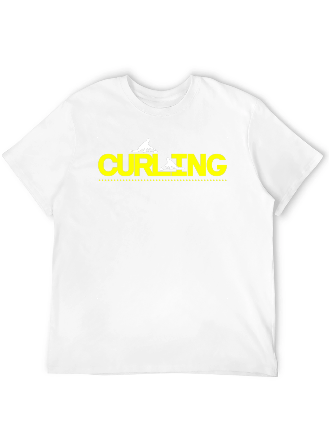Curling Sport Black Graphic Tee