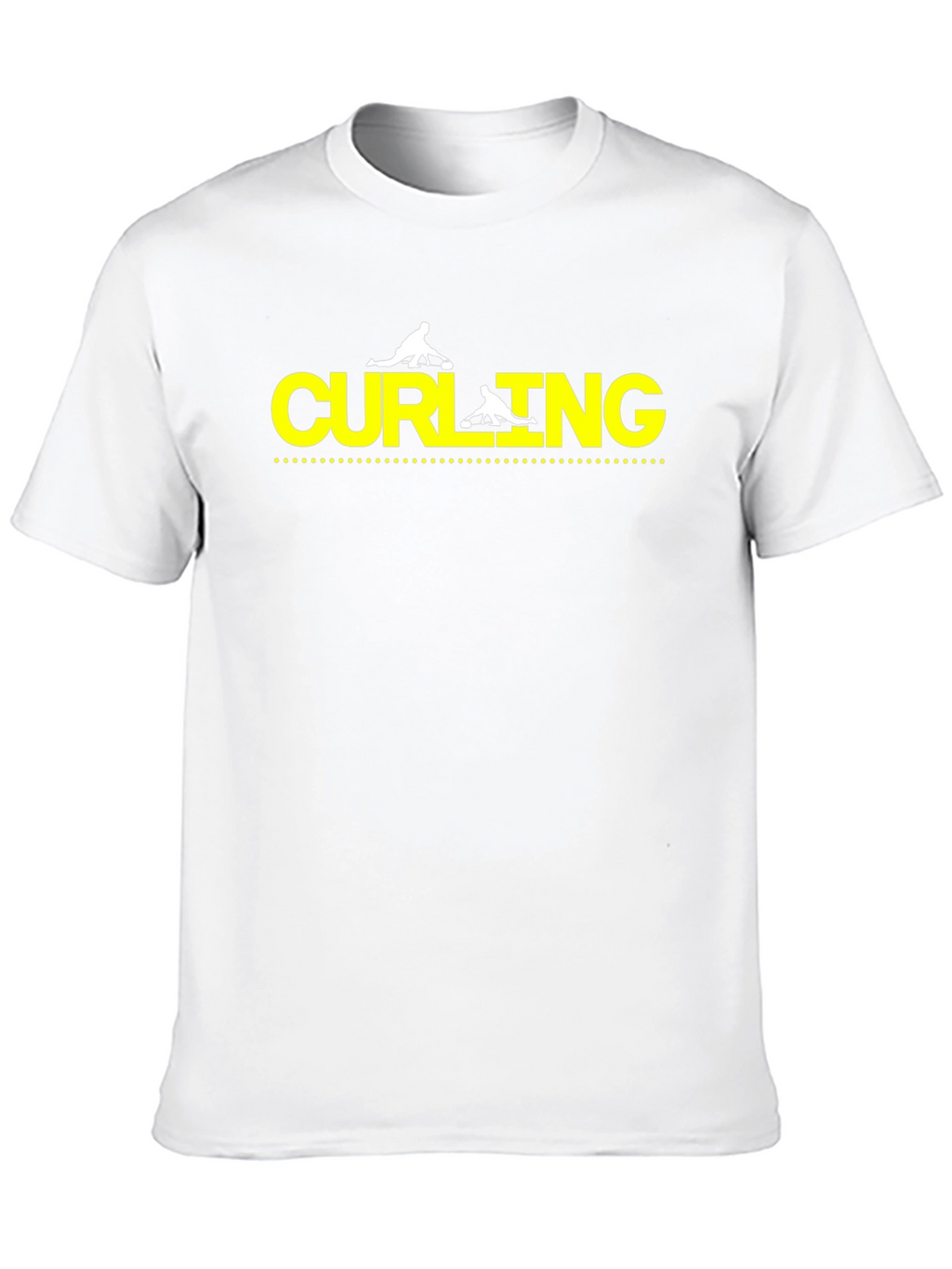 Curling Sport Black Graphic Tee