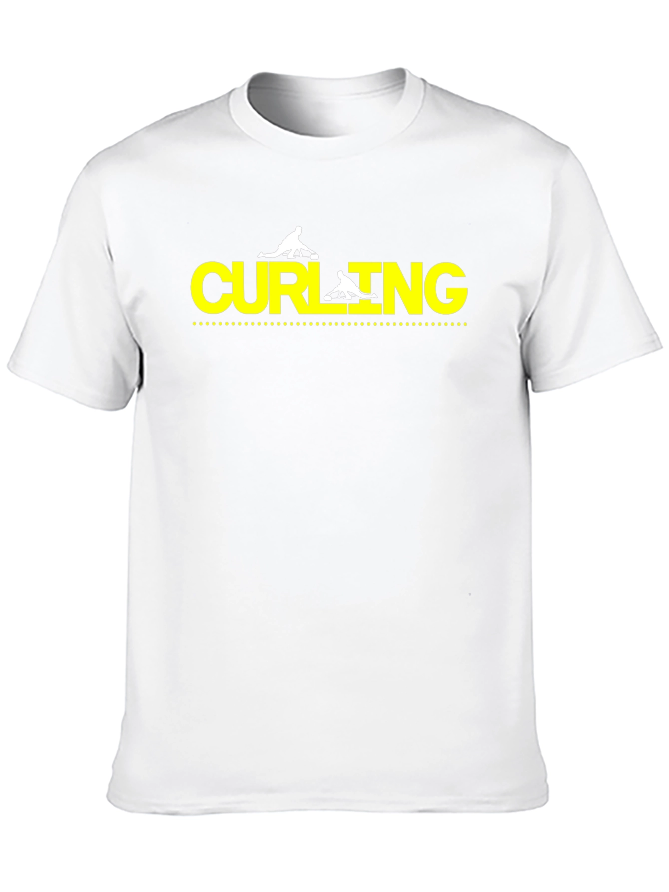 Curling Sport Black Graphic Tee