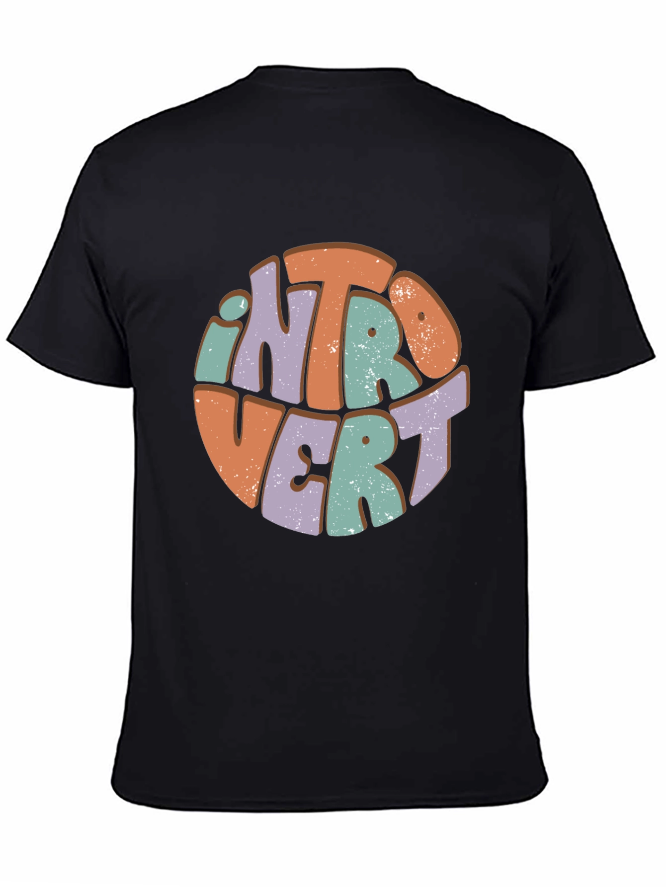 Retro Introvert Graphic Tee - Comfortable Cotton Blend