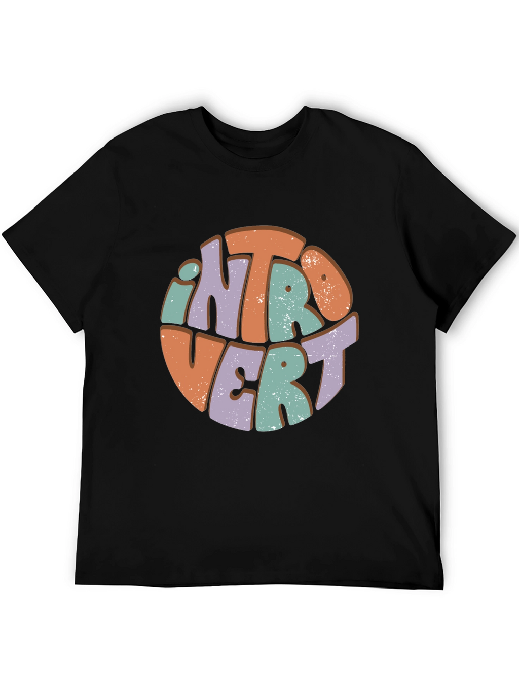 Retro Introvert Graphic Tee - Comfortable Cotton Blend