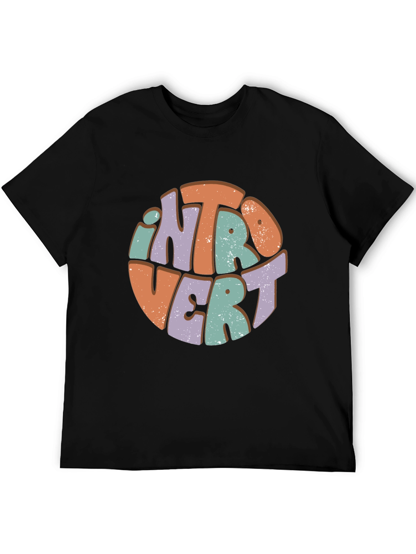 Retro Introvert Graphic Tee - Comfortable Cotton Blend