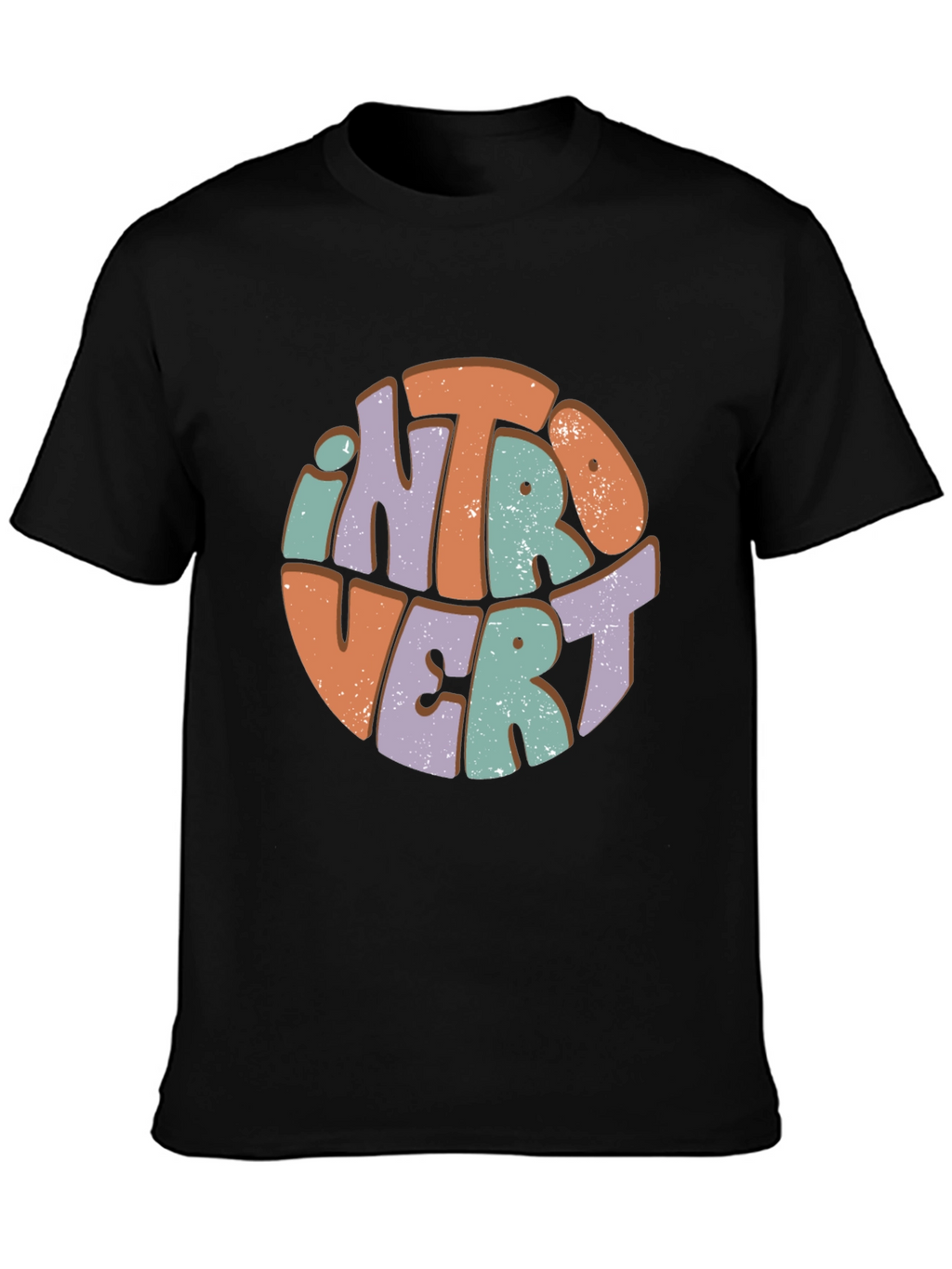 Retro Introvert Graphic Tee - Comfortable Cotton Blend
