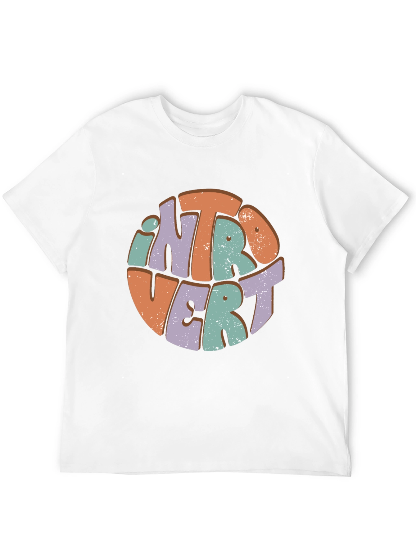 Retro Introvert Graphic Tee - Comfortable Cotton Blend