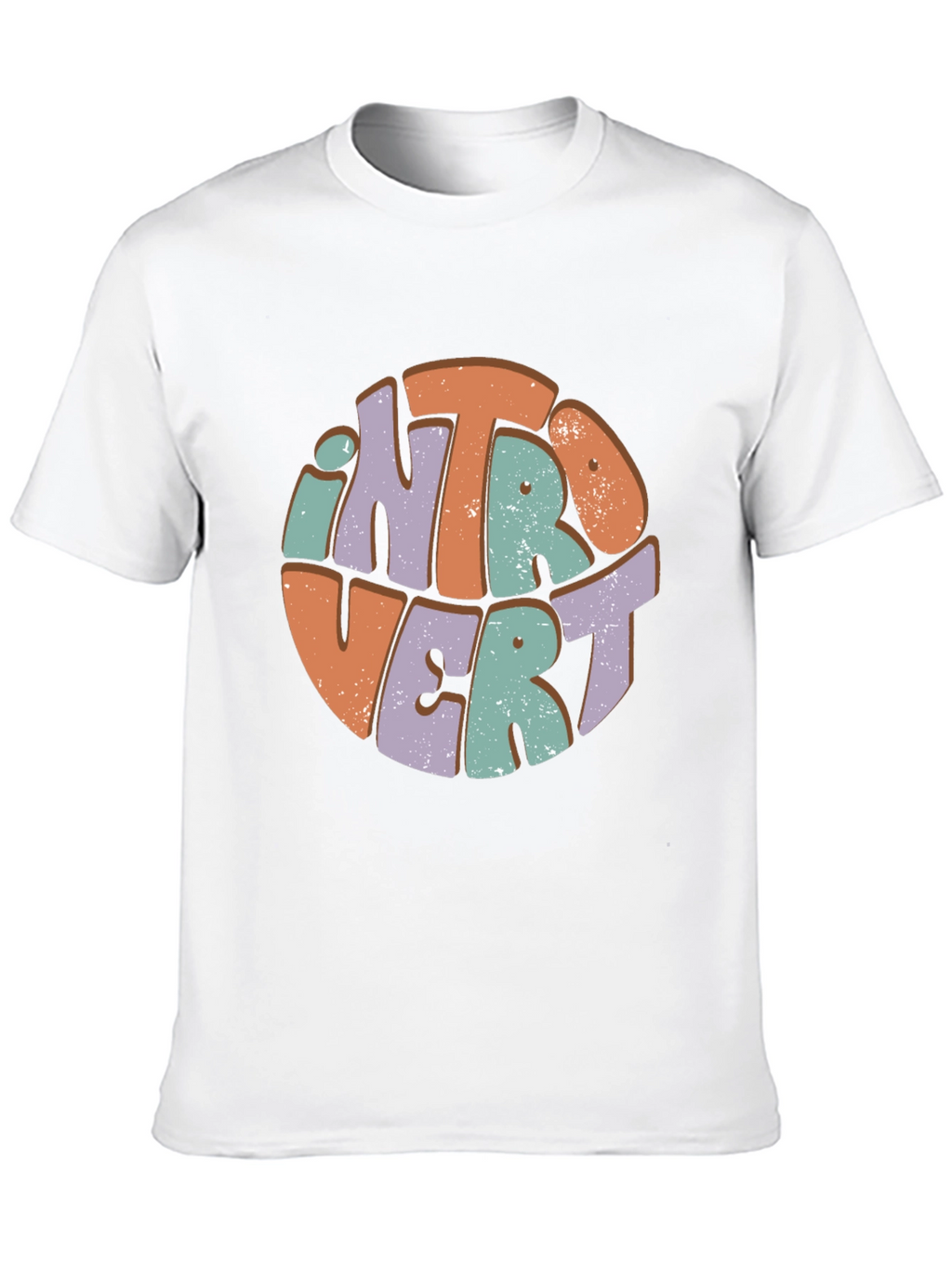 Retro Introvert Graphic Tee - Comfortable Cotton Blend