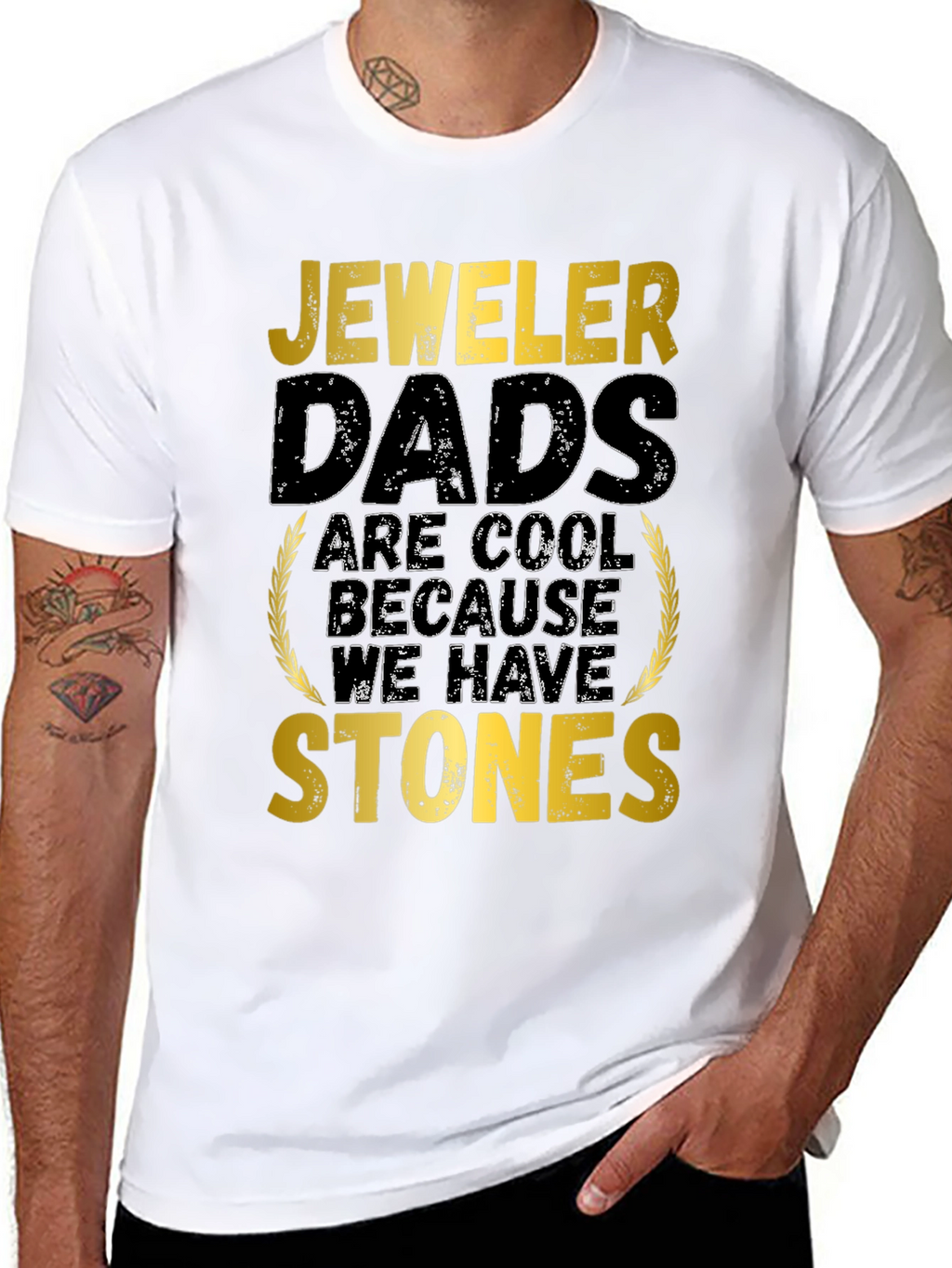 Jeweler Dad Graphic Tee - Cool Dads Have Stones!