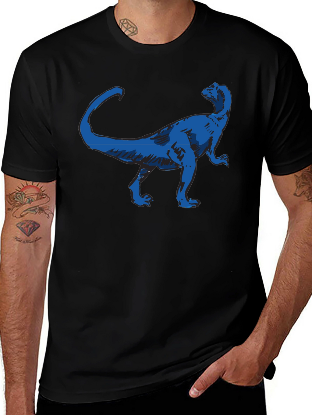 Dinosaur Graphic Black T-Shirt