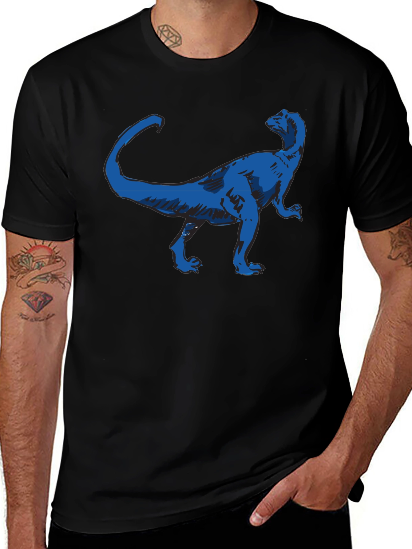 Dinosaur Graphic Black T-Shirt