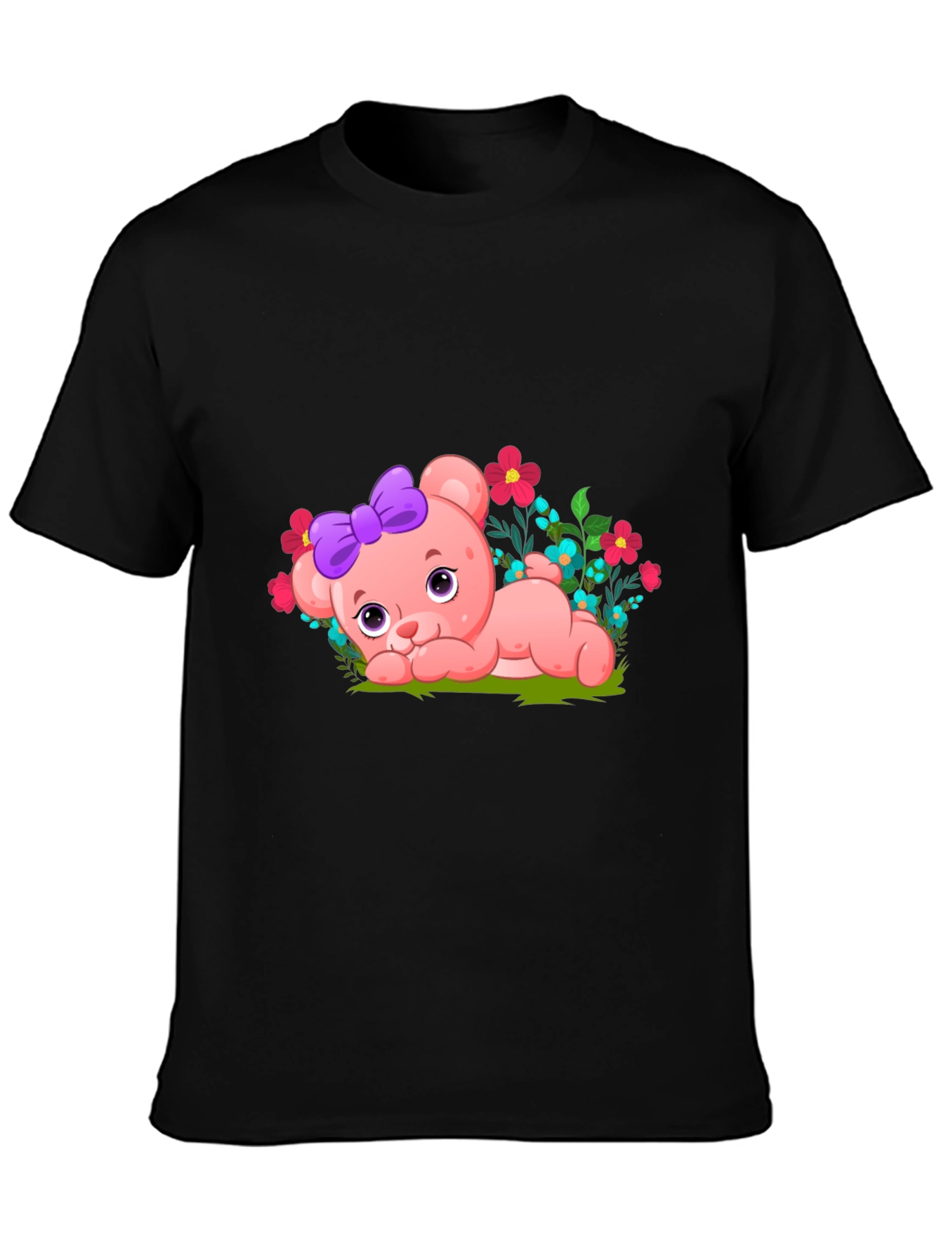 Cute Bear with Bow Graphic Tee