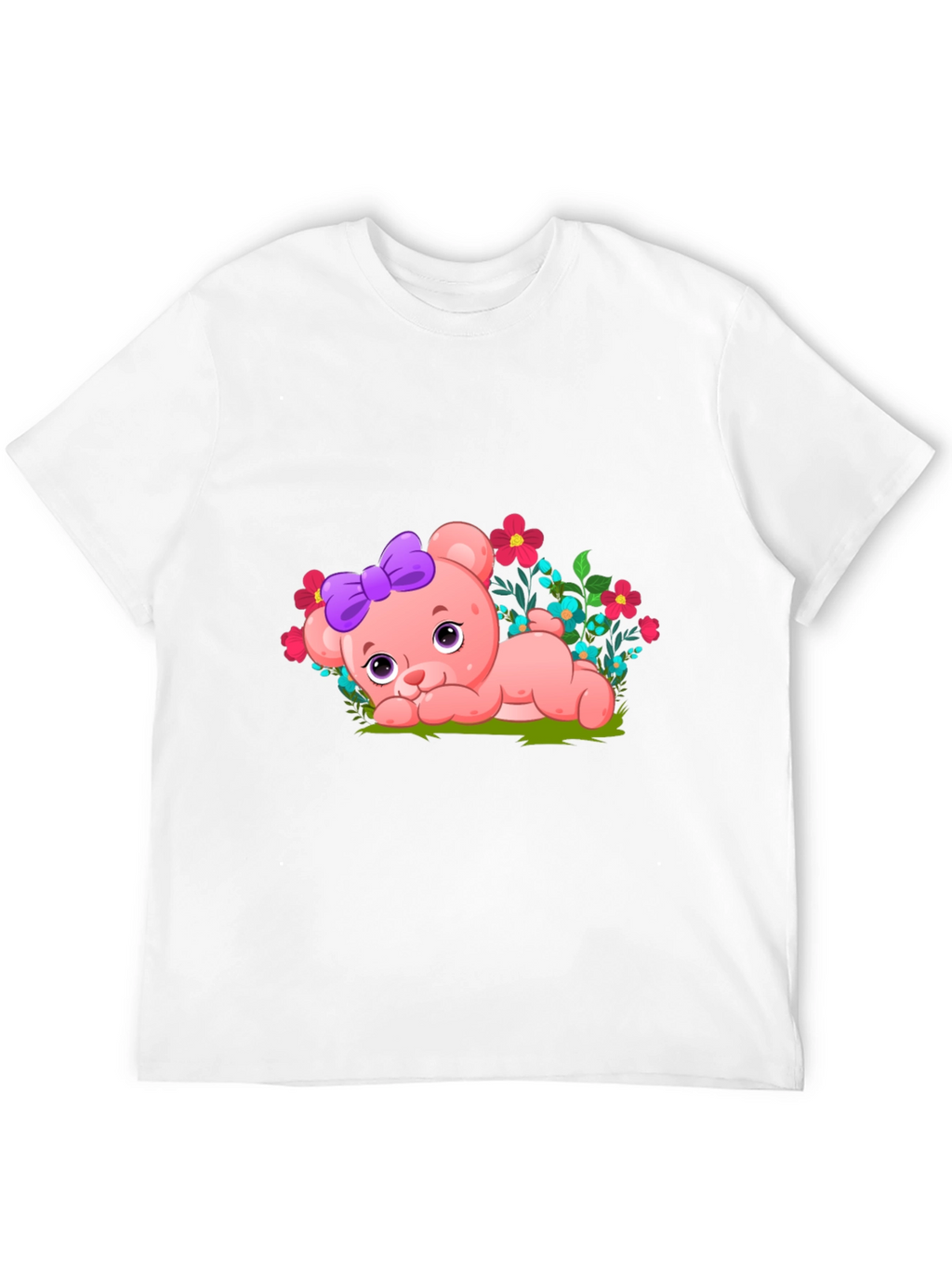 Cute Bear with Bow Graphic Tee