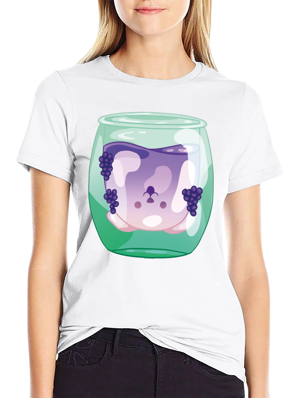 Grape Juice Dog Tee - Funny Graphic T-Shirt