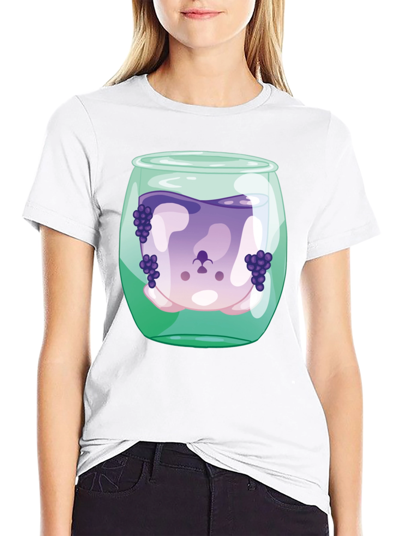 Grape Juice Dog Tee - Funny Graphic T-Shirt